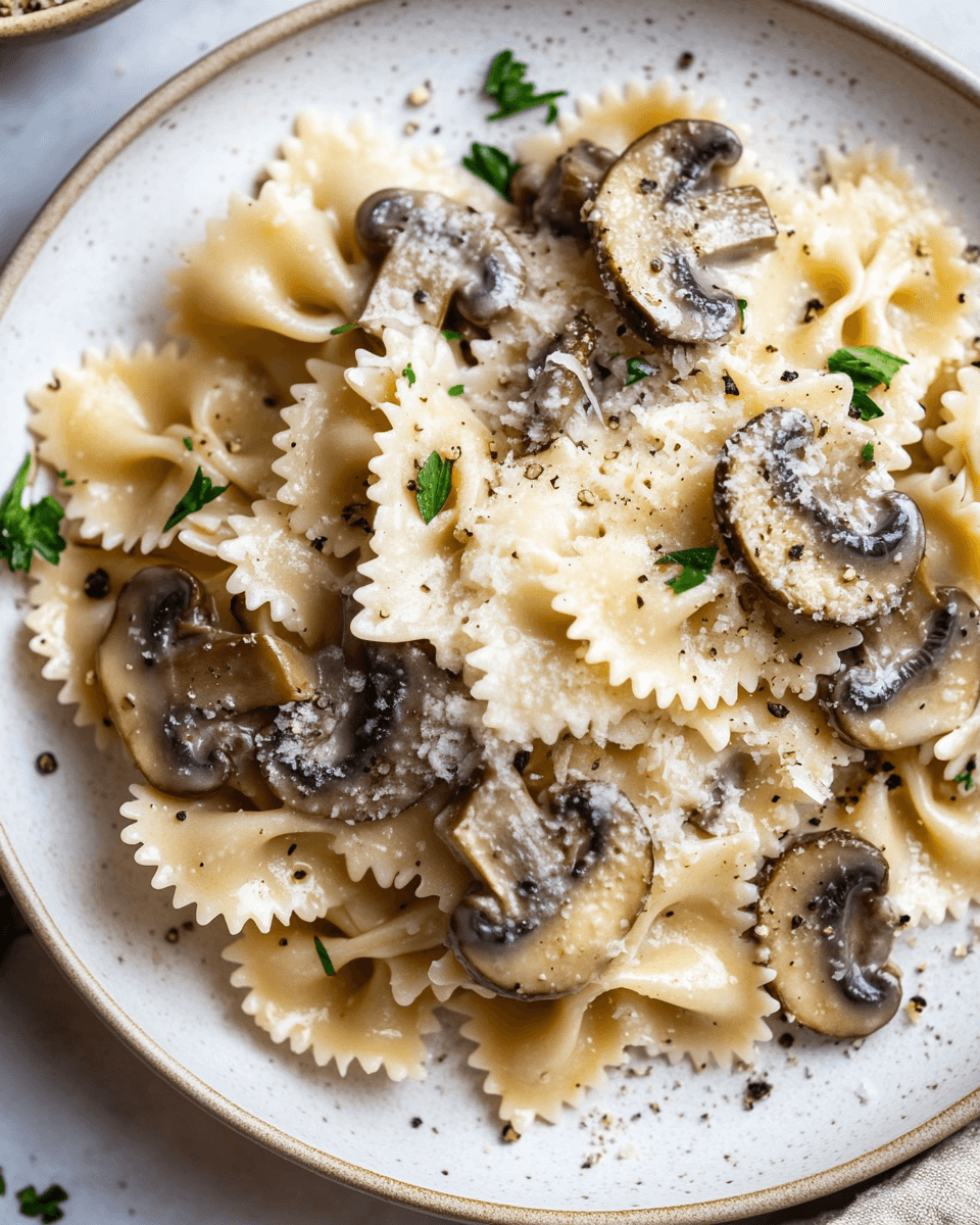 Creamy Truffle Mushroom Farfalle