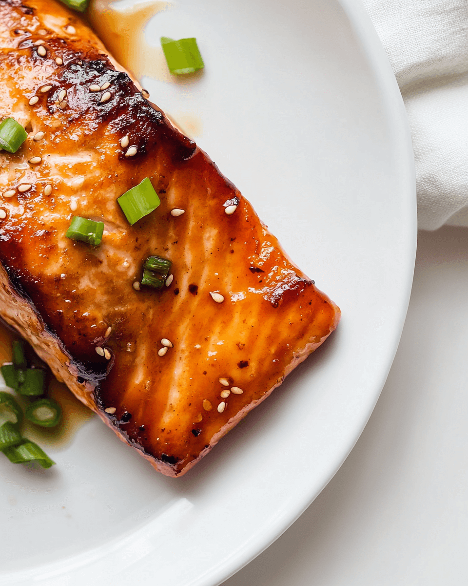 Honey Sriracha Glazed Salmon