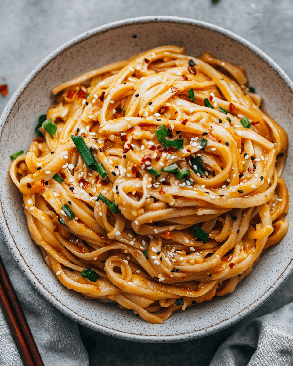 Spicy Sesame Garlic Noodles