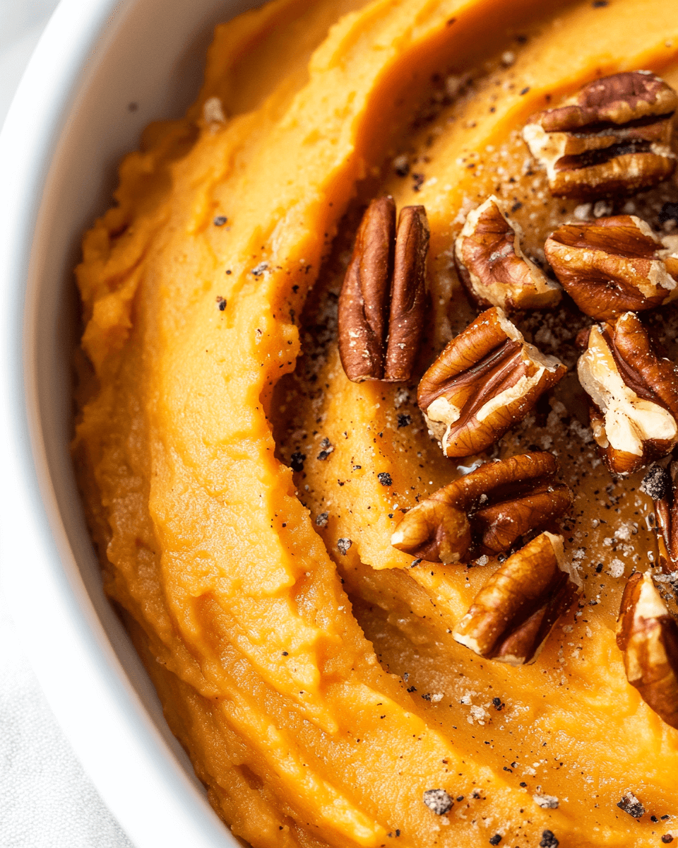 Maple Pecan Mashed Sweet Potatoes