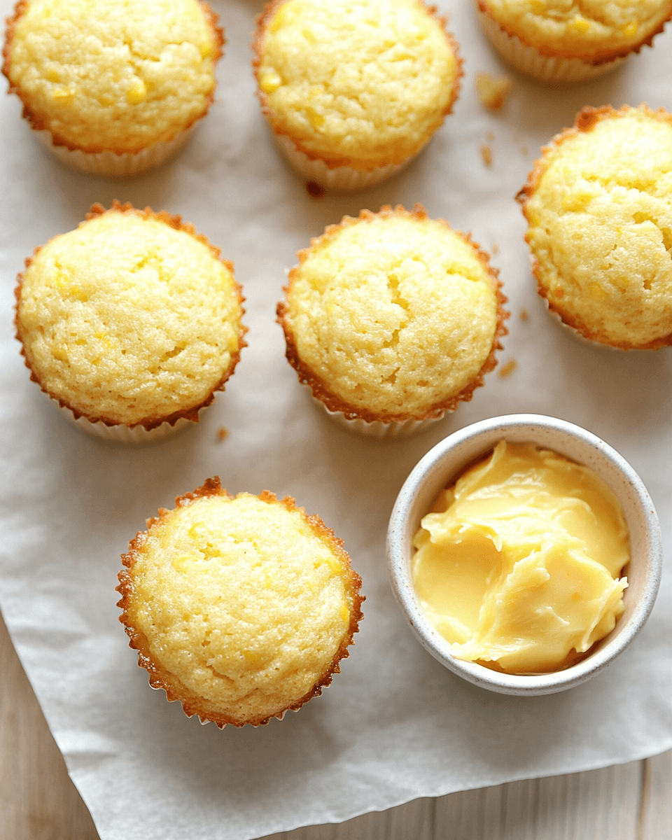 Mini Corn Muffins with Peach Honey Butter