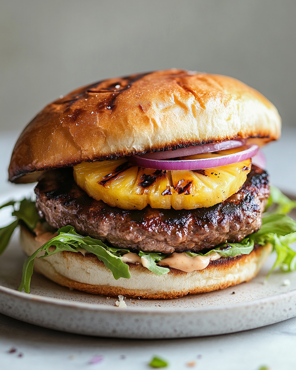 Smoky Pineapple Teriyaki Burgers