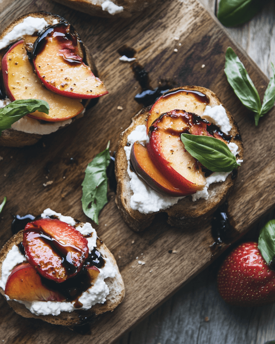 Fruitful Summer Bruschetta with Sweet Ricotta