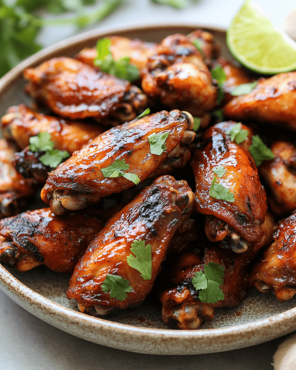 BBQ Pineapple &amp; Jalapeño Glazed Chicken Wings