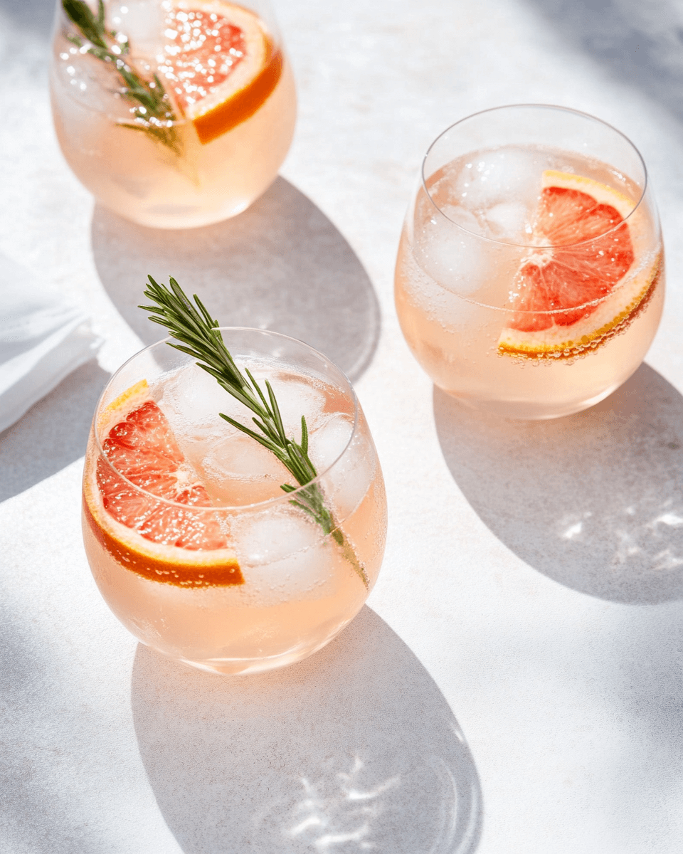 Rosemary Grapefruit Gin Fizz
