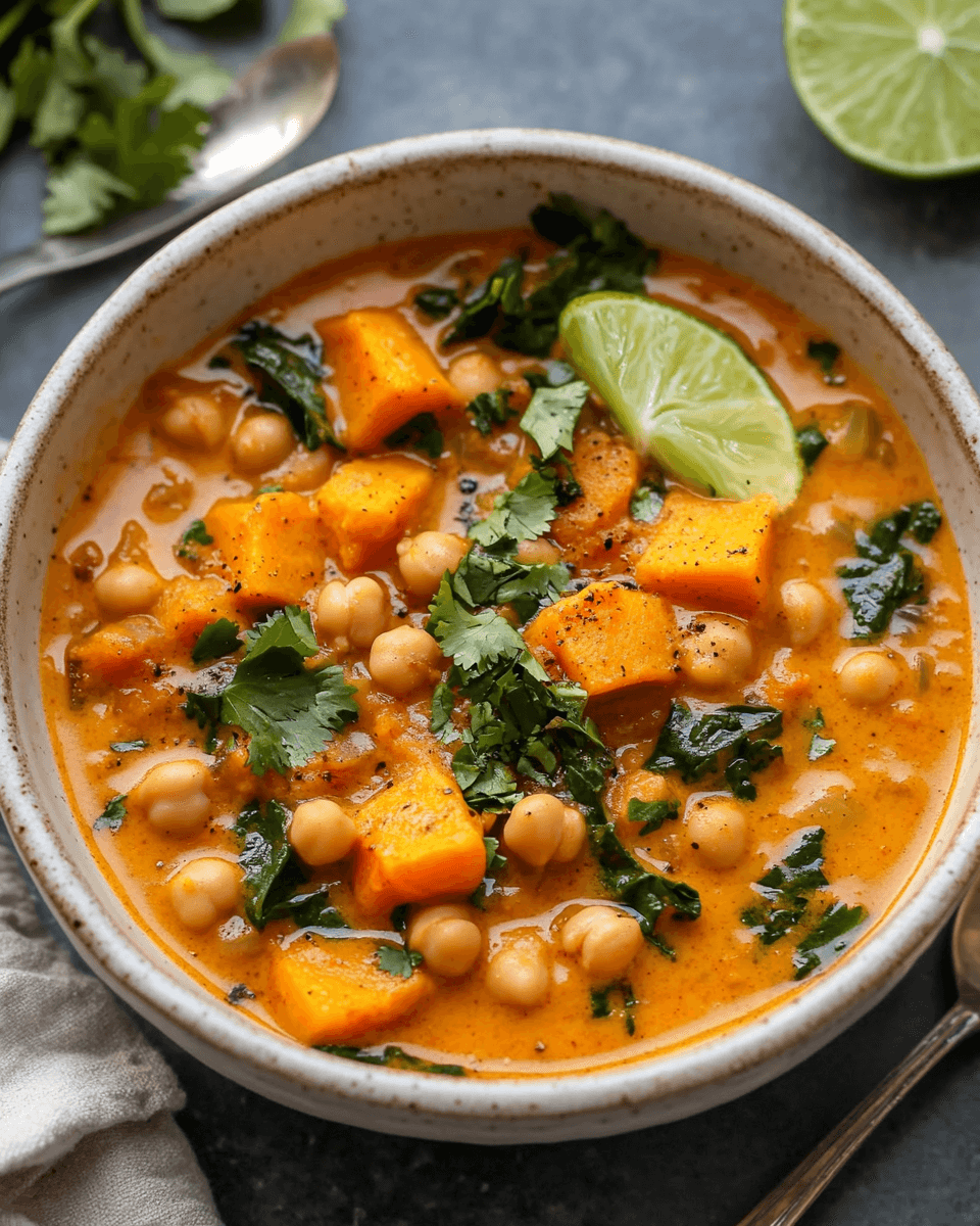 Spiced Chickpea &amp; Sweet Potato Stew