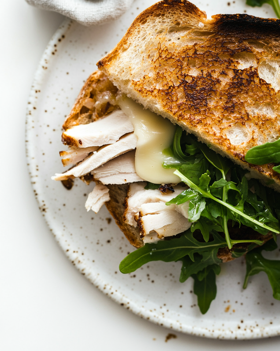 Apple Butter Turkey Melt with Brie and Arugula