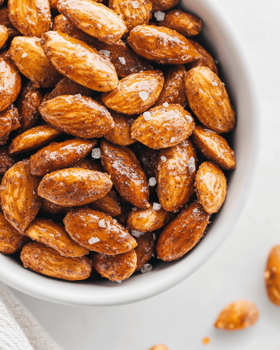 Spicy Roasted Almonds with Honey and Sea Salt