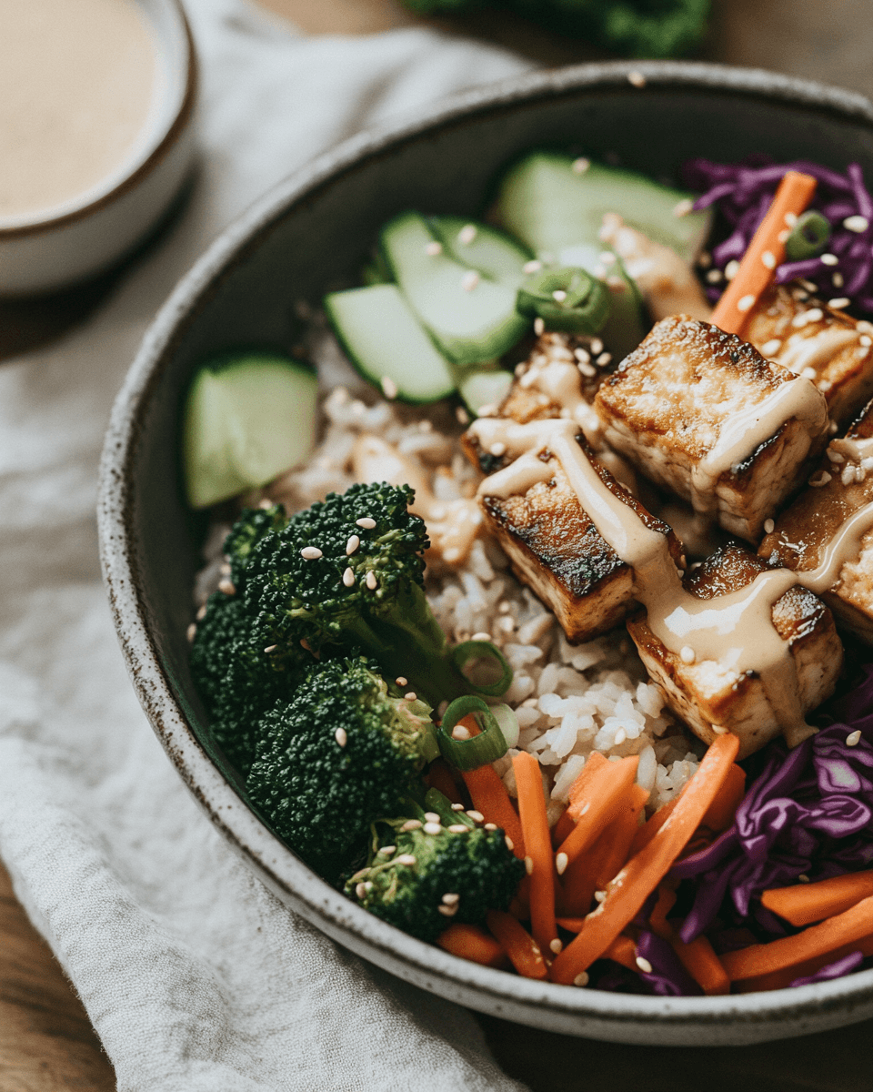 Ginger Sesame Tofu Power Bowl