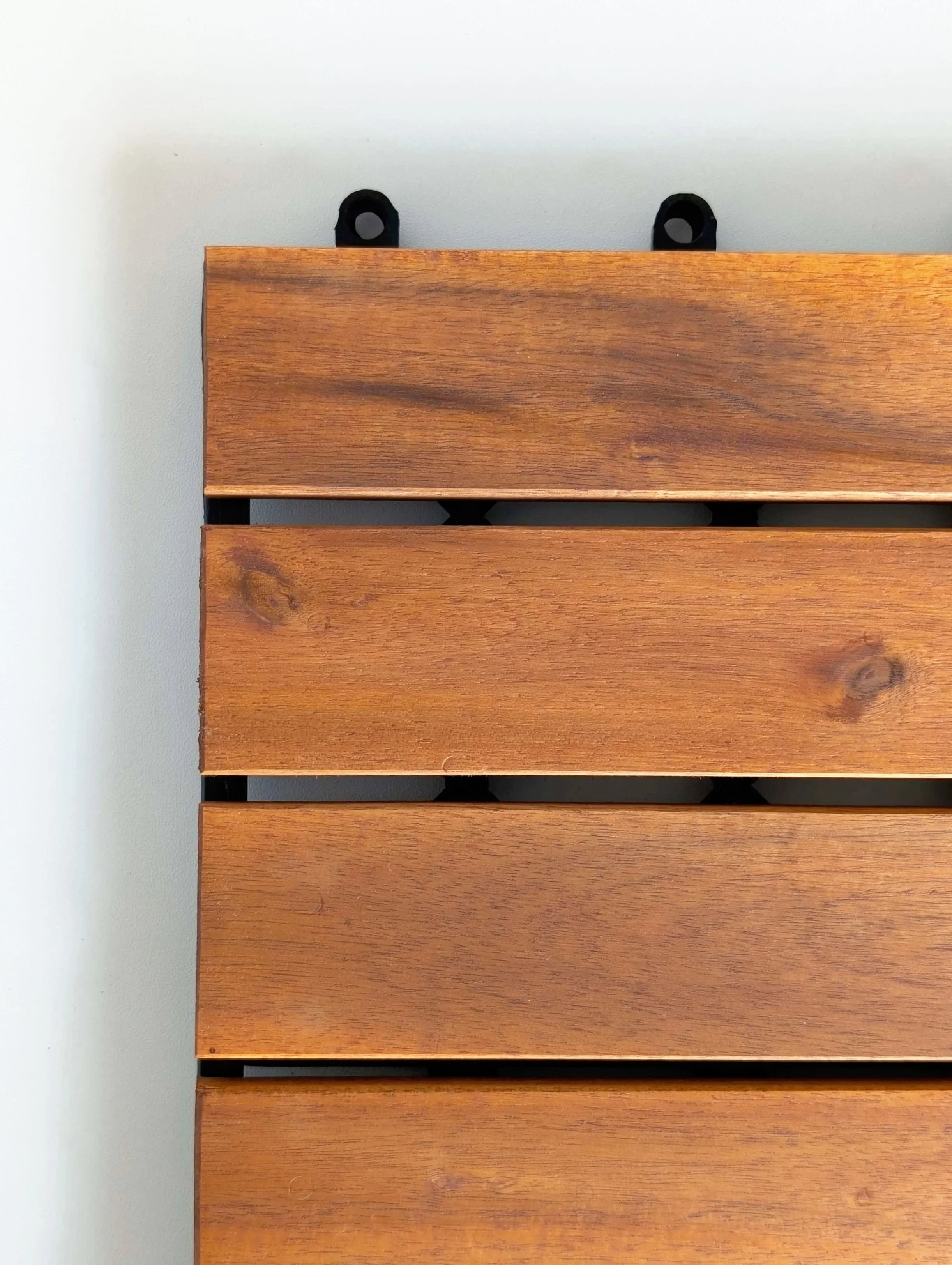 54 PCS Solid Acacia Wood Interlocking Patio Deck Tiles - 12" x 12"