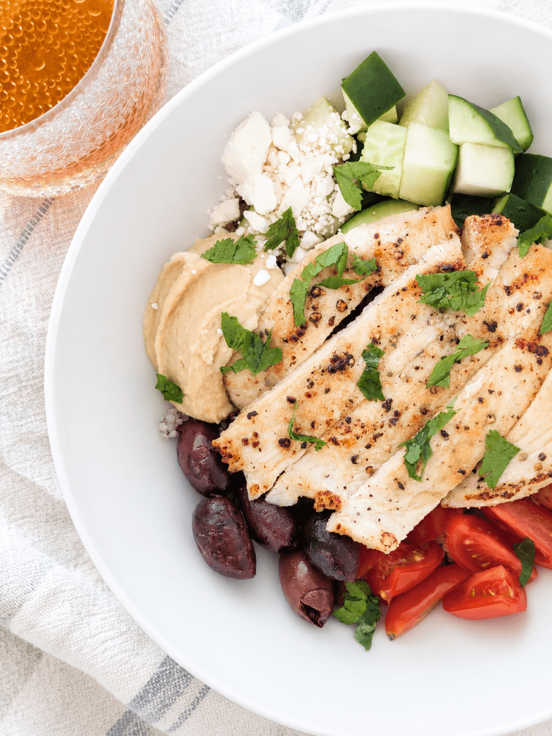 Mediterranean Grain Bowl With Chicken