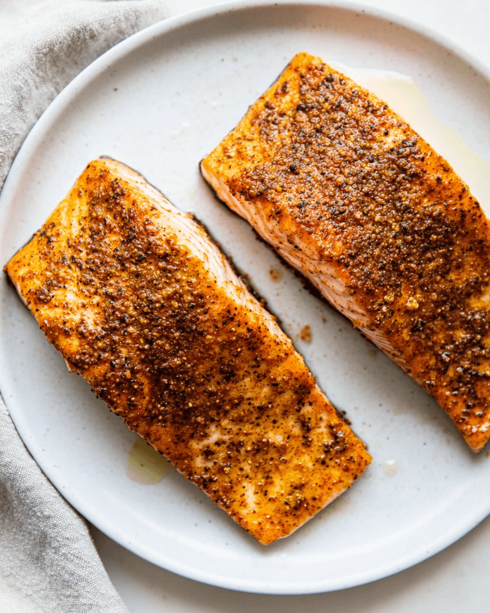 Simple Blackened Salmon with Garlic-Lime Butter