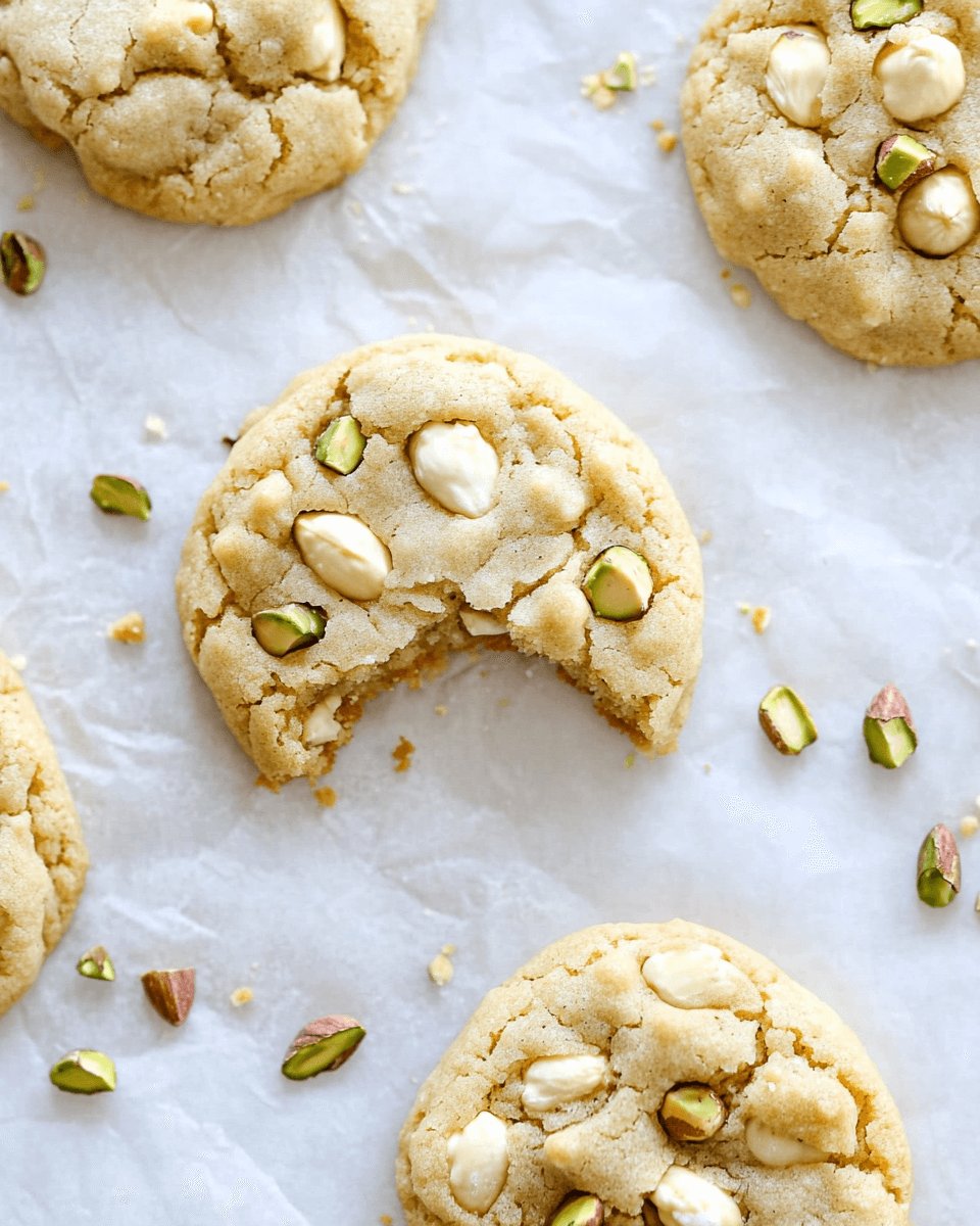 Pistachio-Cardamom White Chocolate Cookies
