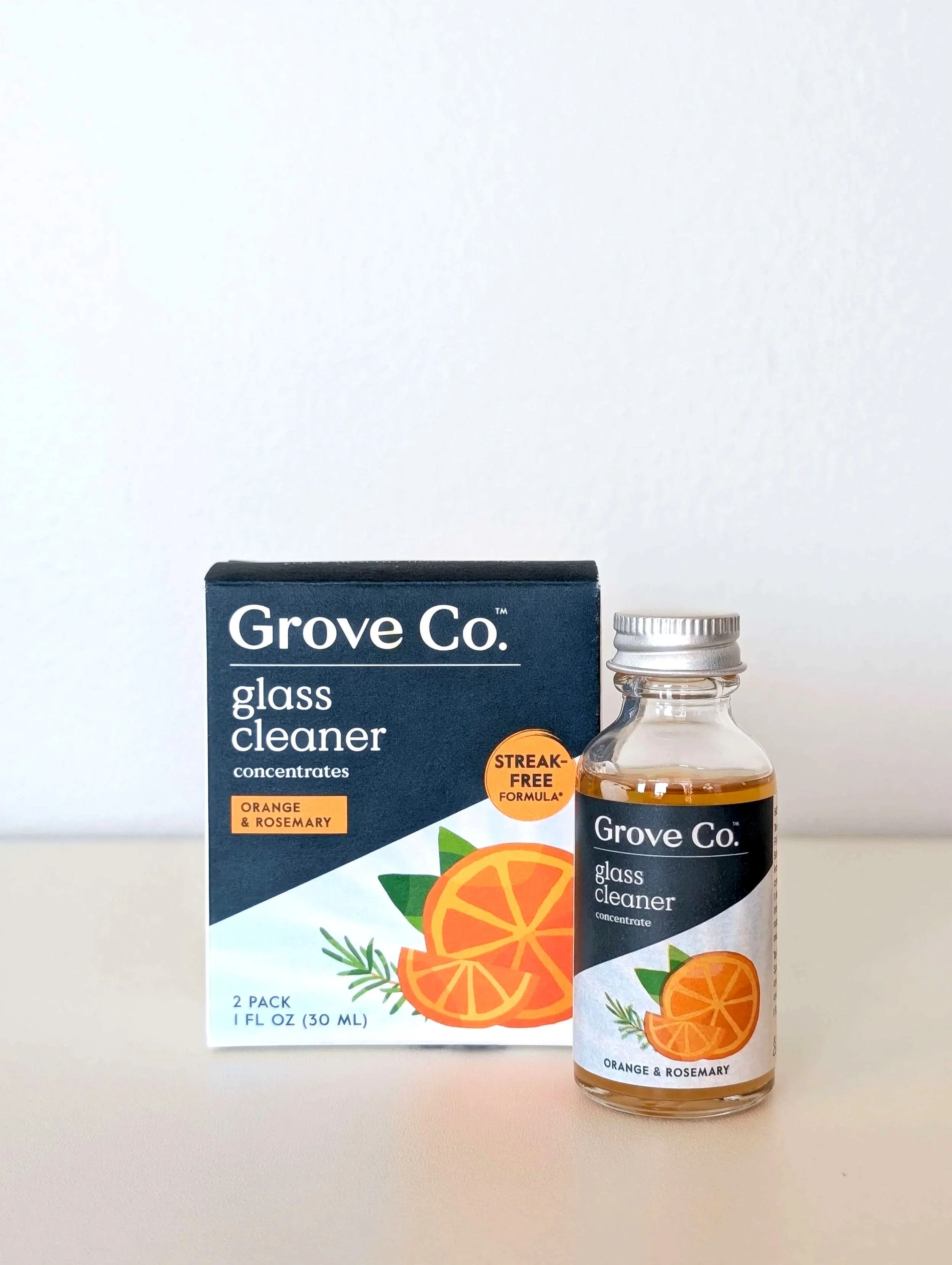 Grove Co. Glass Cleaner, Refill Concentrate (6 x 1 Fl Oz)