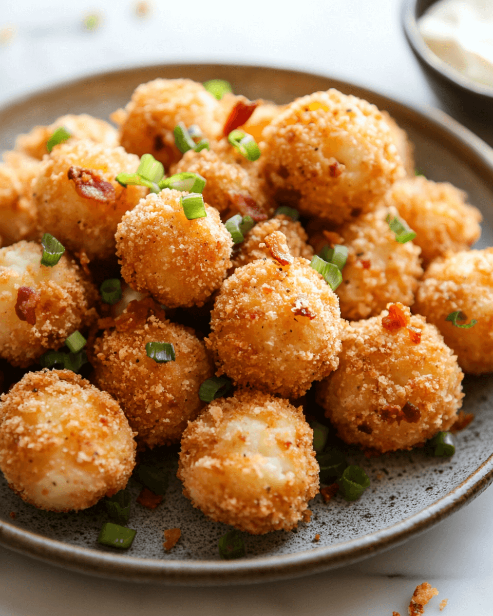 Crispy Irish Potato Bites with Cheddar &amp; Bacon