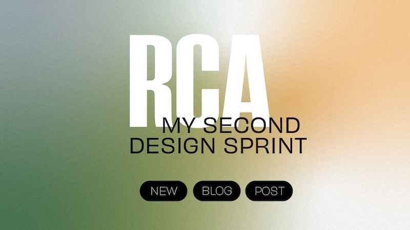 My second sprint: Healthcare and design  Royal College of Art