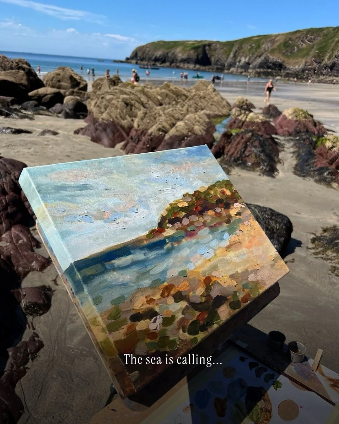 The sea is calling&hellip; So I painted it. My first online collection, available to buy, launches tomorrow. 🌊