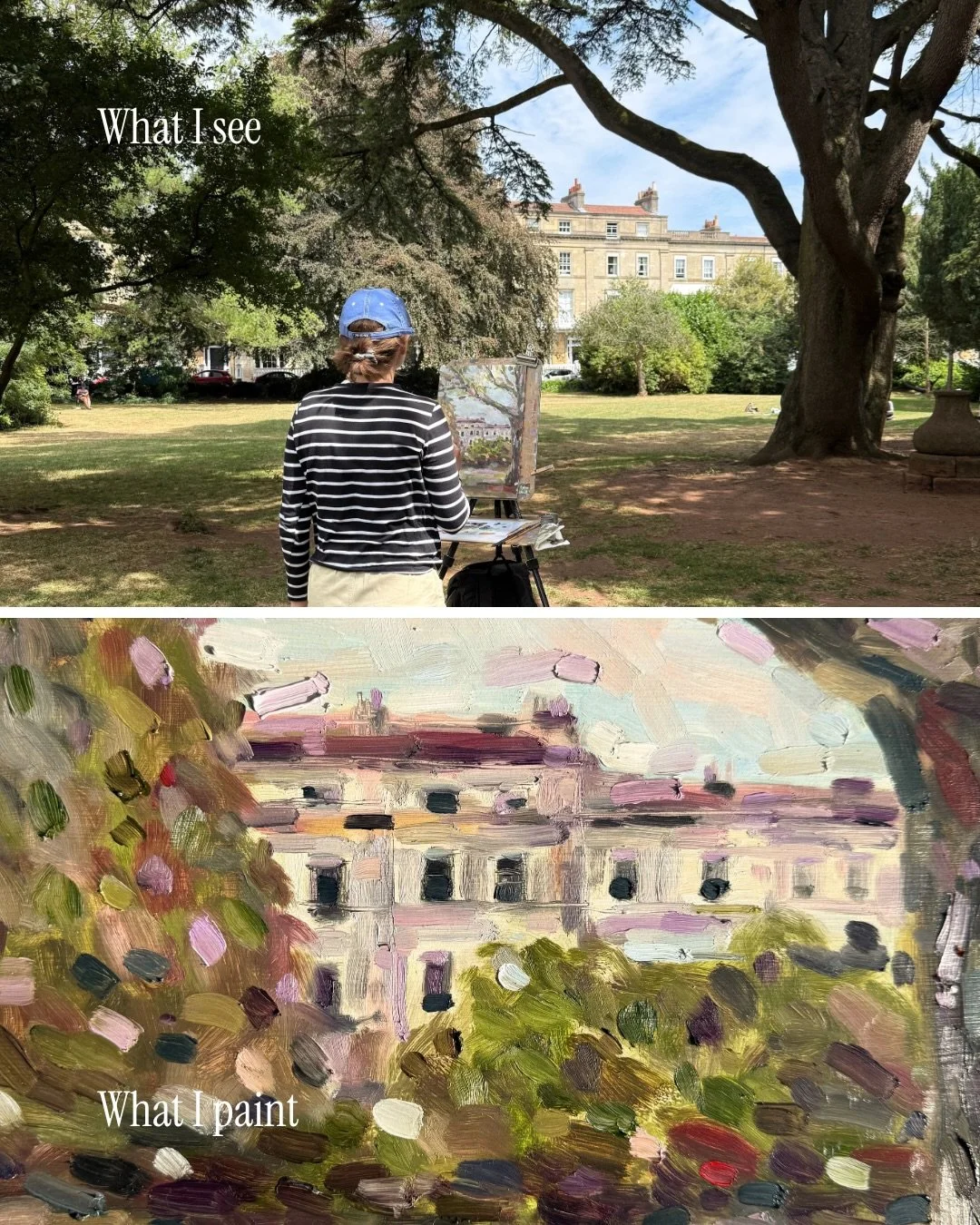 What I see vs what I paint&hellip; @bristolpleinairpainters edition! As we gear up to celebrate our 1 year anniversary on Saturday. I&rsquo;m very proud of the group we&rsquo;ve created and one that continues to grow! See you Saturday 🌟🎨