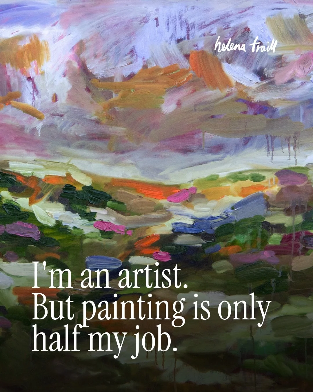 I&rsquo;m an artist. But painting is only half my job. 🎨

There&rsquo;s a rather unglamorous side to being a working artist that rarely makes it onto Instagram.

Emails, invoices, packing, framing, exhibitions, marketing, social media, applications,