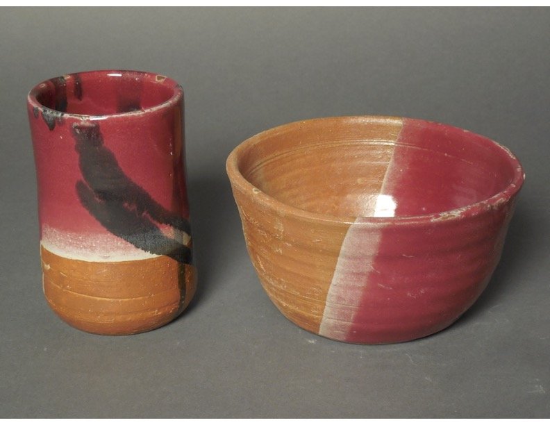 Bowls and Cylinders– Ceramics I, Technique: Throwing, Students are required to throw five 5" cylinders and bowls, each from 1.5 pounds of clay.