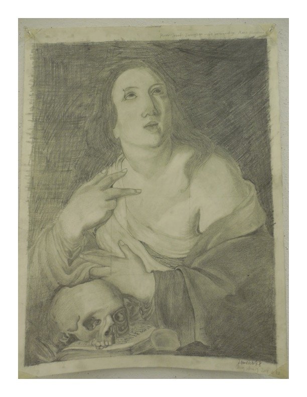 Master Study – Drawing I, Students chose a work by a “Master Painter” to replicate. Works chosen utilized chiaroscuro for students to gain a better understanding of the importance in how light is arranged in order to direct the viewer through a work