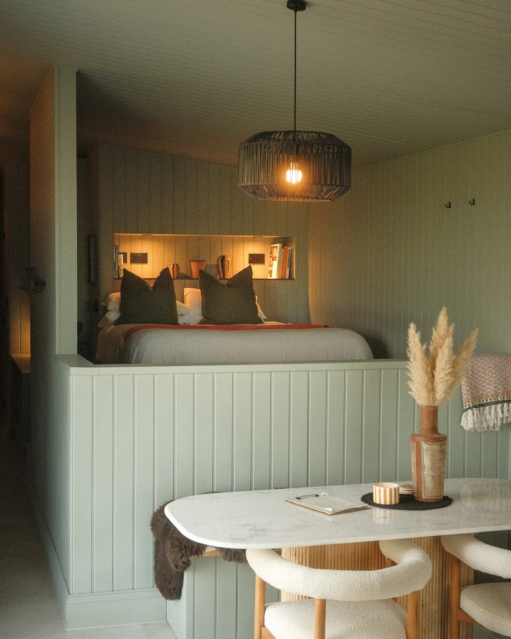 Inside a Kip & Nook cabin, styled for a boutique stay