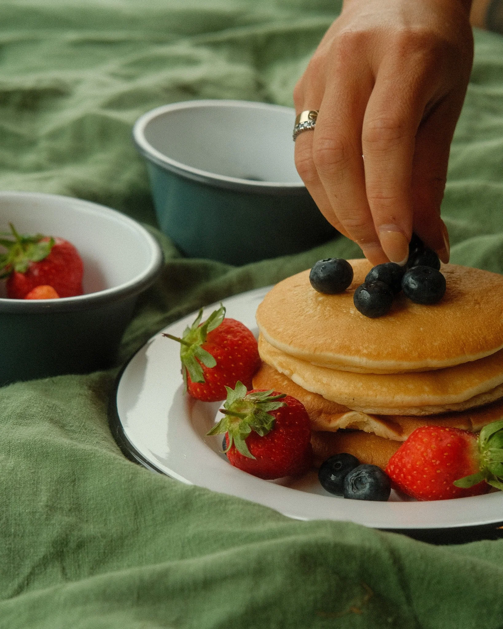 Pancakes in UK Offgrid Cabin