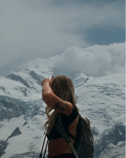 Lake and mountain views of Mont Blanc