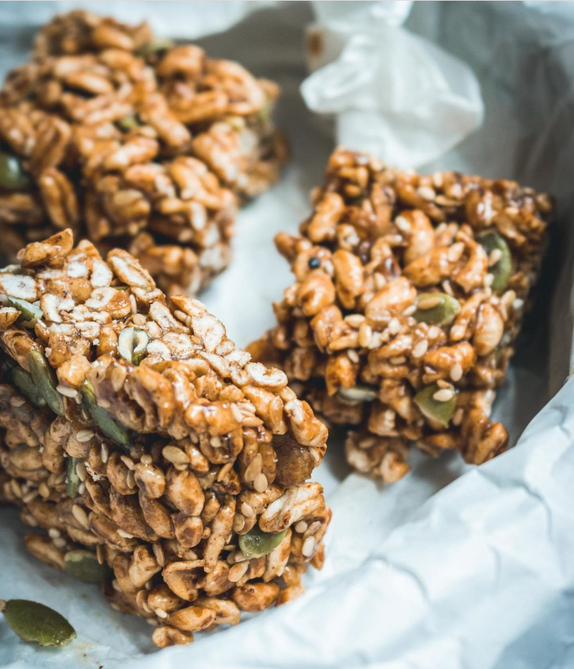 No Bake Rice Crispy & Mixed Seed Bars