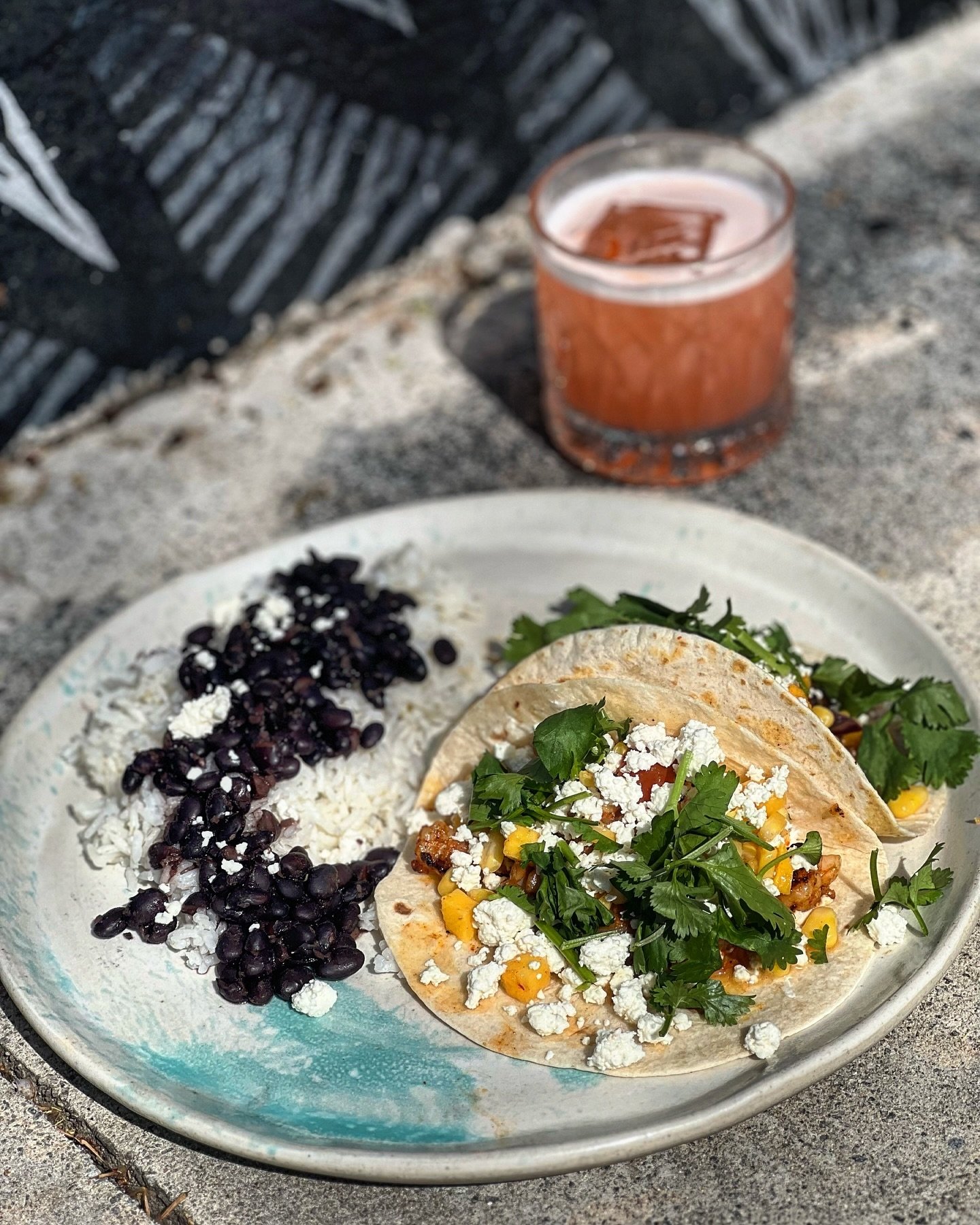 Join us on this windy weekend for some delicious food and drinks! 
Weekend Special for 4/12
Garlic Chili Shrimp Tacos with mango and corn salsa, sour cream, queso fresco, &amp; cilantro. Served with citrus rice and black beans. 
We recommend pairing 