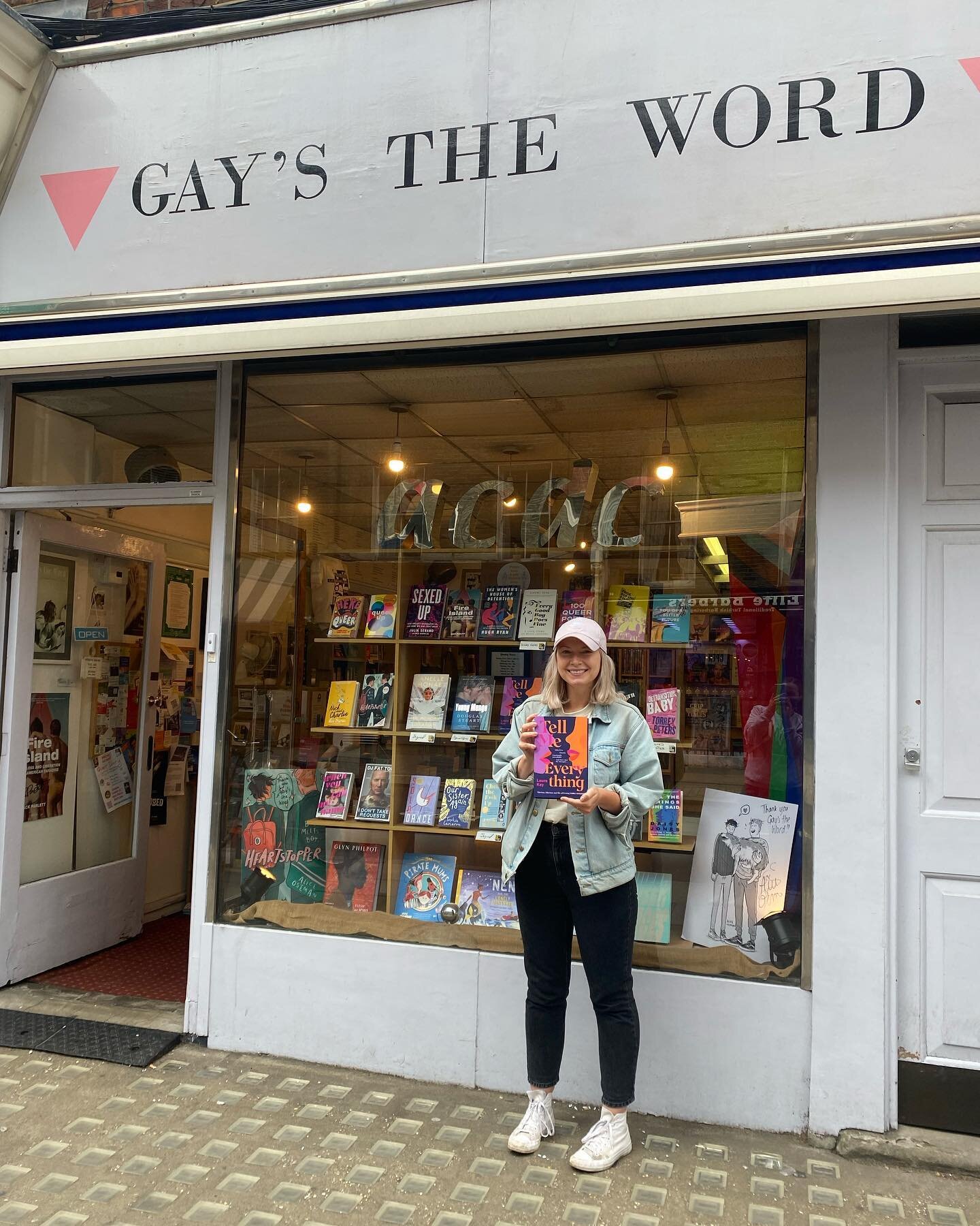 Sorry but it&rsquo;s Pride month and Tell Me Everything is in the window of Gays the Word?!! Smizing for days 🥲🏳️&zwj;🌈

Signed copies of TME and The Split in the shop now!