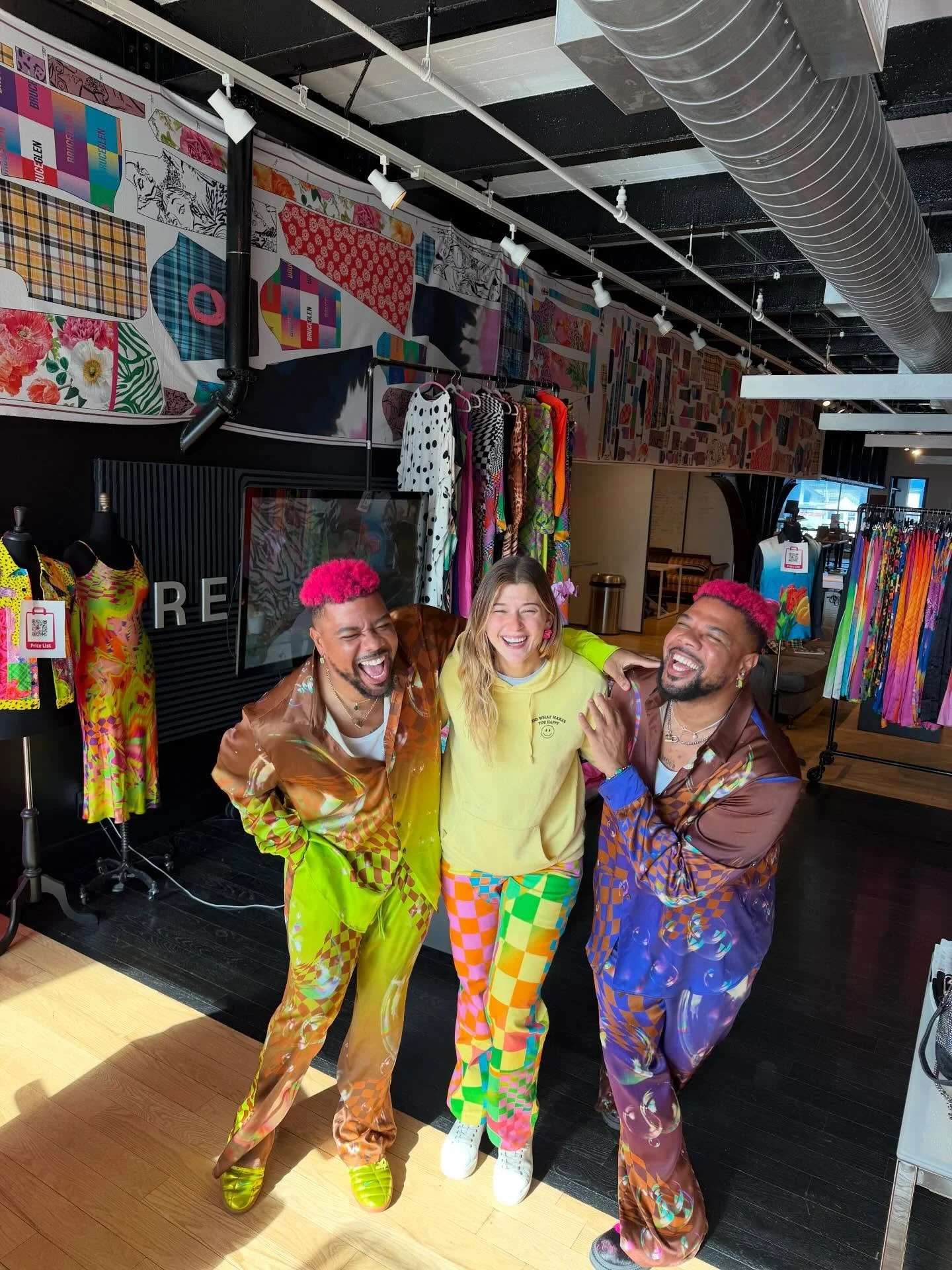 Not ever do I find a designer that creates clothes mimicking what the inside of my brain feels like&hellip; but here I am with @bruceglentwins and I couldn&rsquo;t be happier!! They brighten up every room they walk into, literally and figuratively! ?