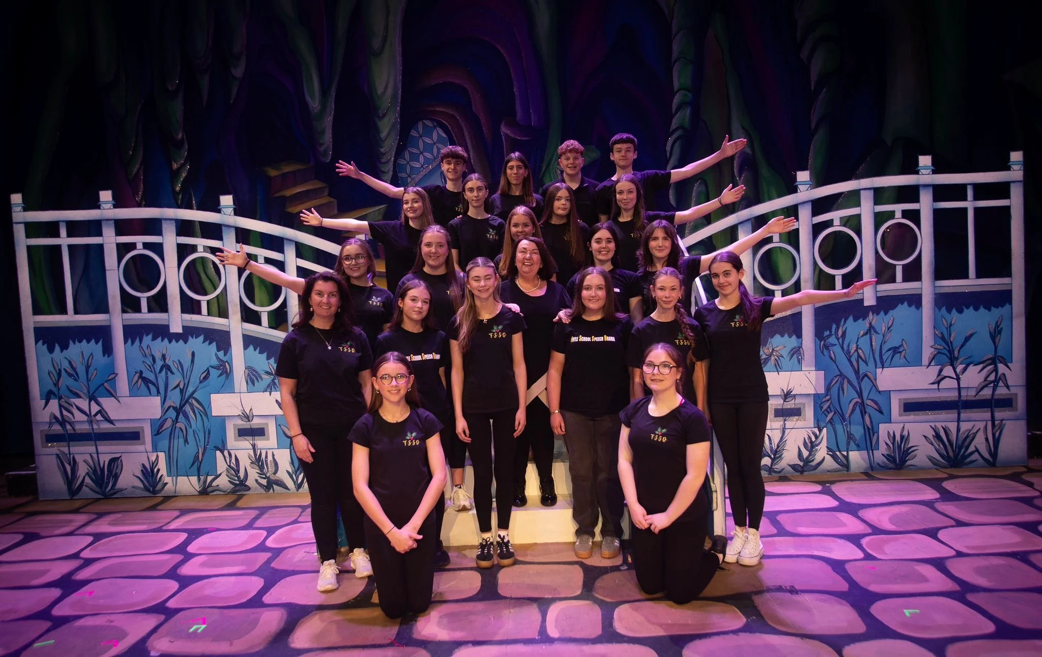 Mrs B & Blathnaid with senior Pupils.JPG