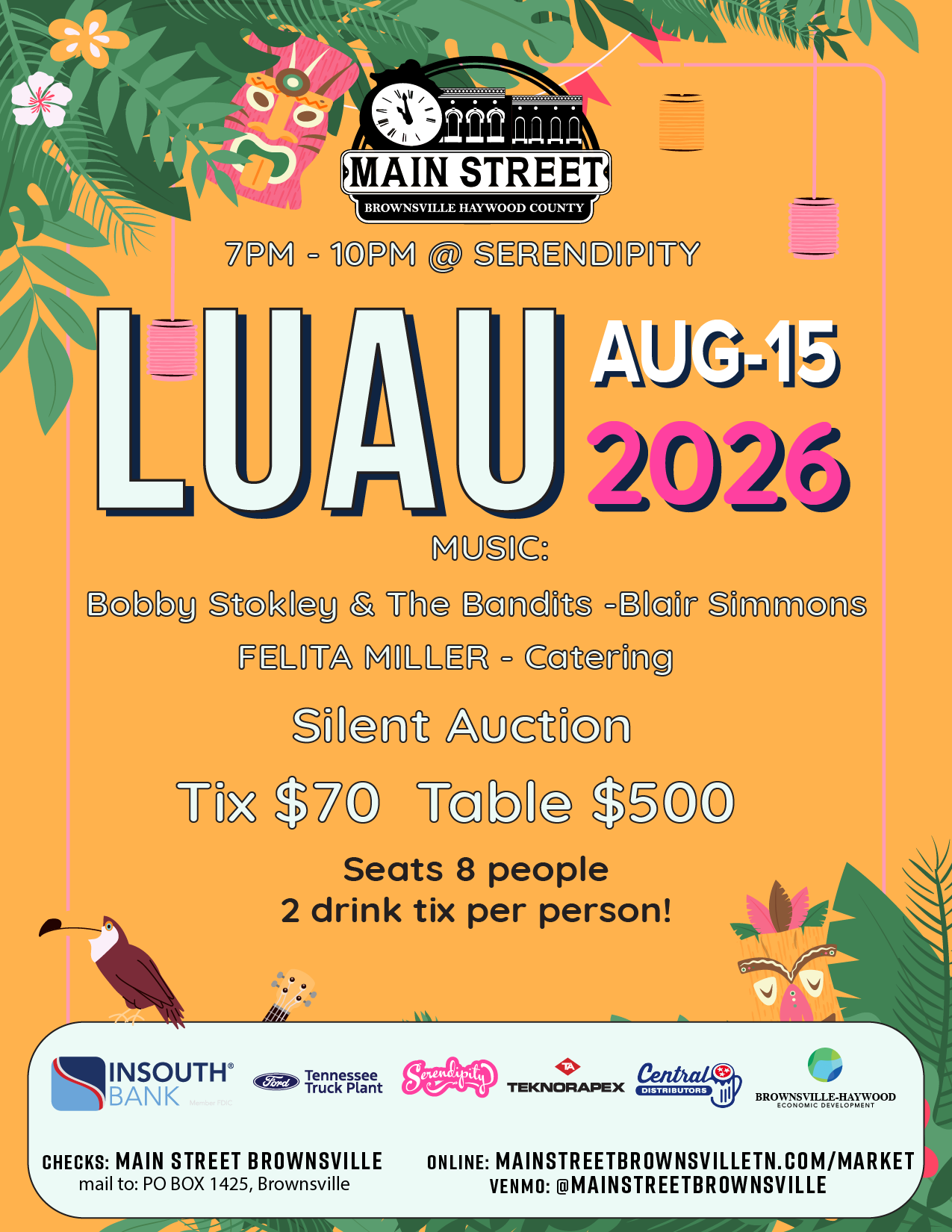 Main Street Brownsville Luau Fundraiser