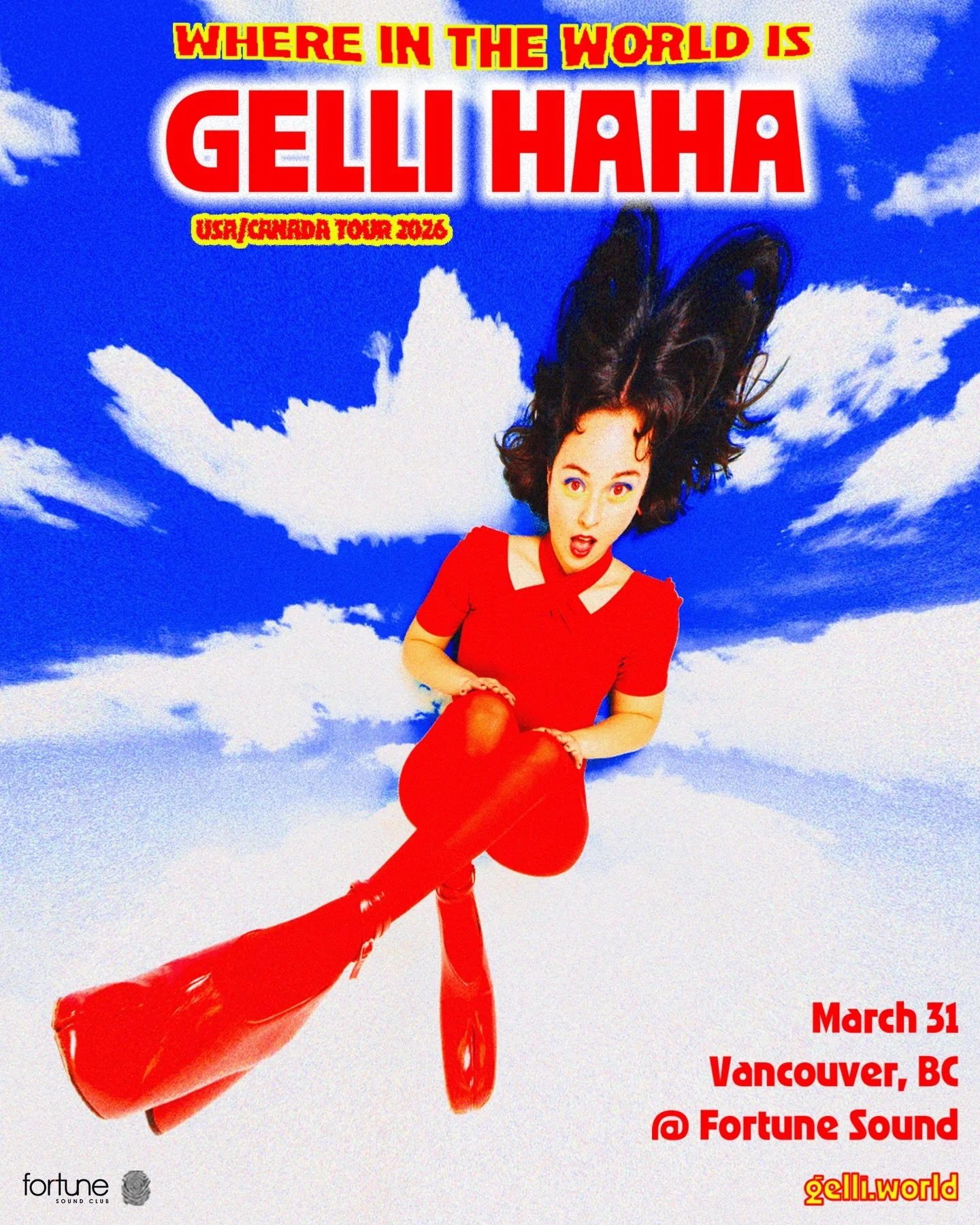 📢 JUST ANNOUNCED 📢 The Gelliverse is coming to Vancouver 🌀⭐️❗️ @gellihaha takes over @fortunesound Tuesday, March 31st!⁠
⁠
Gelli Haha exists somewhere between Studio 54 and Area 51, where dancefloors become playgrounds and cheeky aesthetics ignite