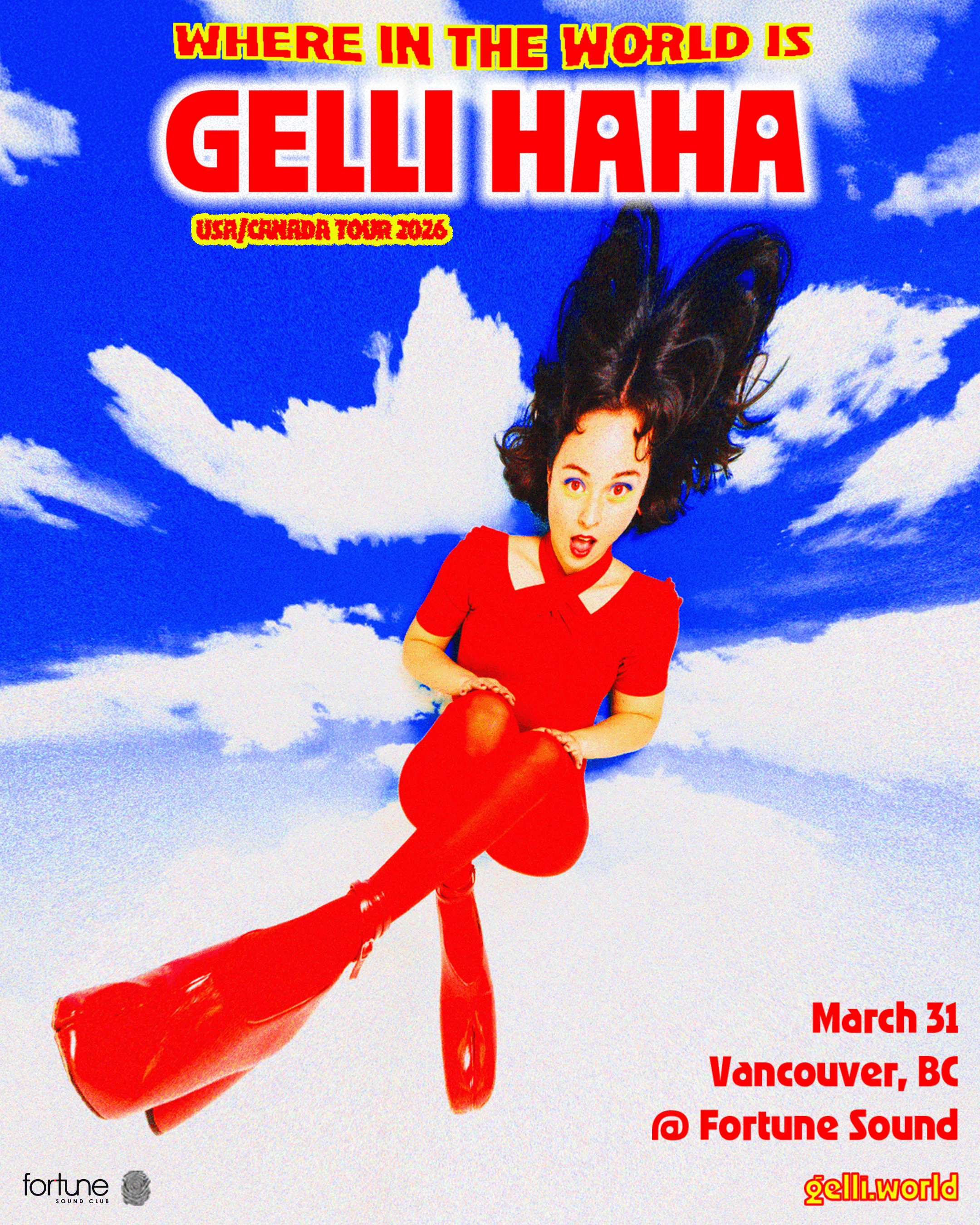 WHERE IN THE WORLD IS GELLI HAHA TOUR 2026