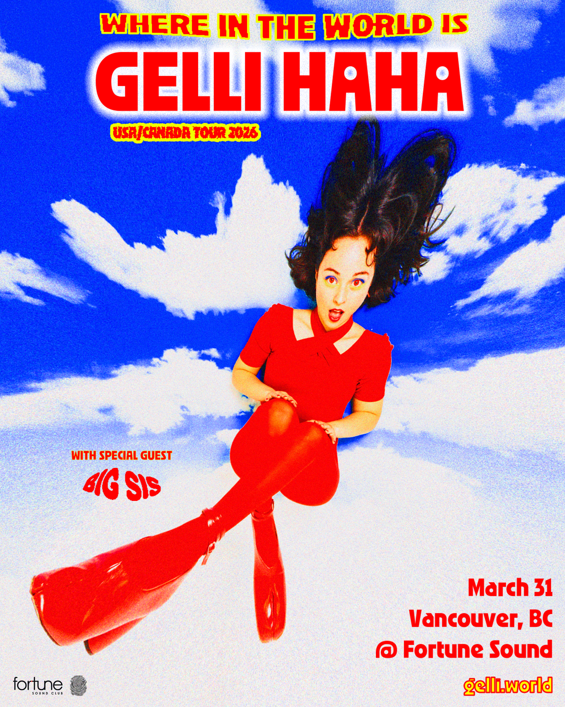 WHERE IN THE WORLD IS GELLI HAHA TOUR 2026