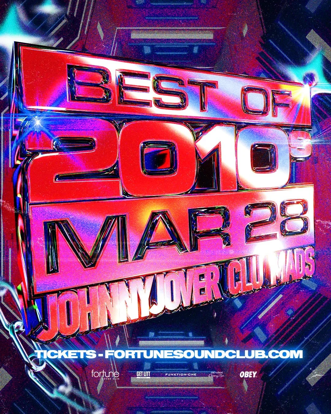 CAN&rsquo;T STOP WON&rsquo;T STOP ⏮️ BEST OF 2010&rsquo;s 💽↩️🪩 All the biggest and best club HITS from 2010-2020 ONLY with @johnnyjover @francisneil @madeleinemeier 

RSVP - fortunesoundclub.com #FortuneSound