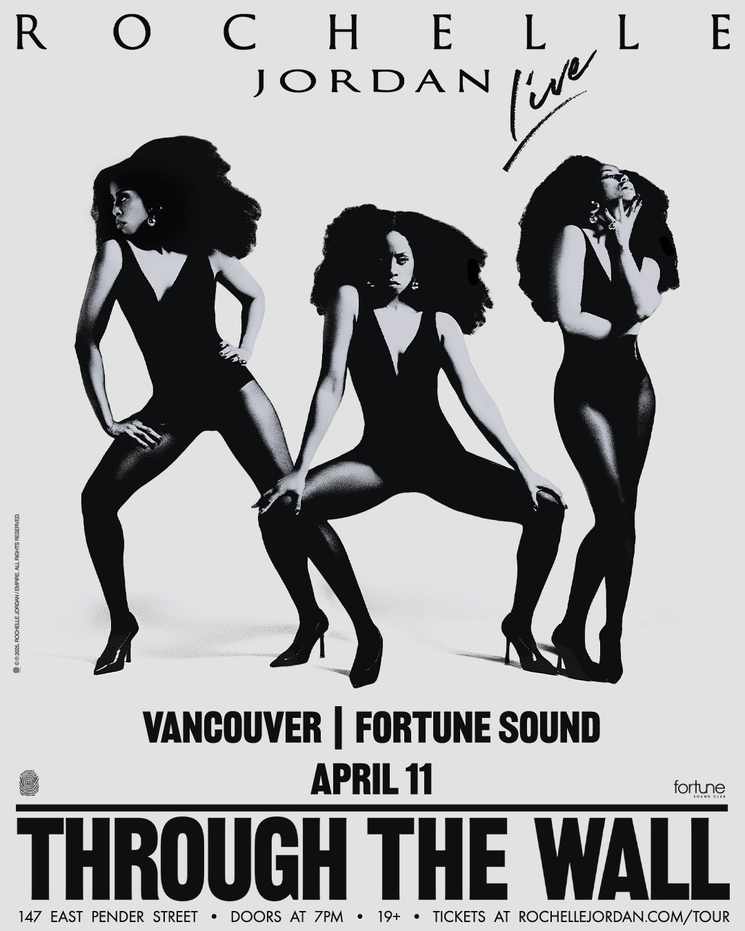 TONIGHT! @rochelle_jordan brings her Through The Wall tour to Fortune Sound for a SOLD OUT show 🖤 See set times below:⁠
⁠
7:00pm - Doors⁠
8:00pm - Chrysalis ⁠
9:00pm - Rochelle Jordan⁠
⁠
🎟️ VERY VERY LIMITED tickets at the door - show up early!