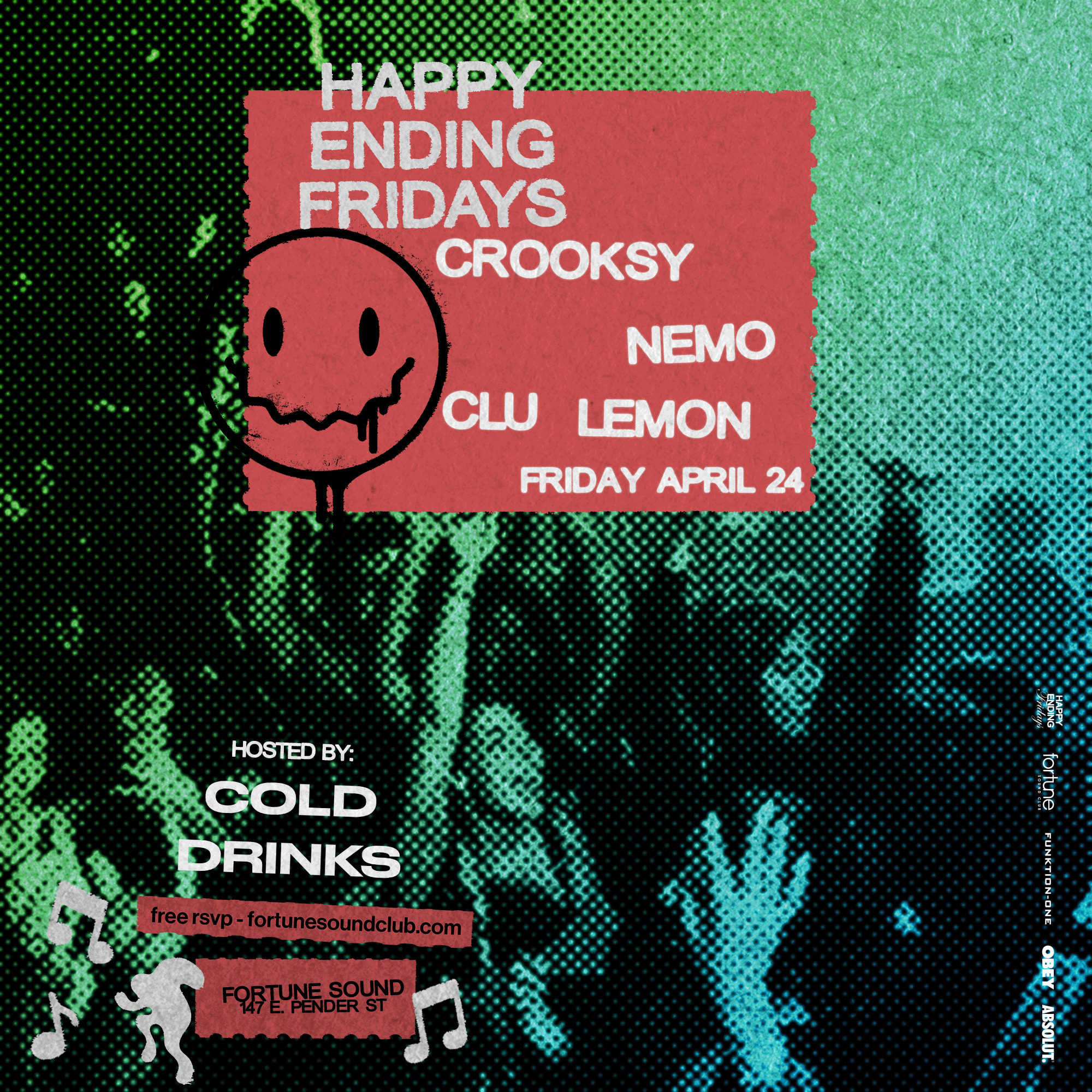 happy ending fridays hosted by cold drinks