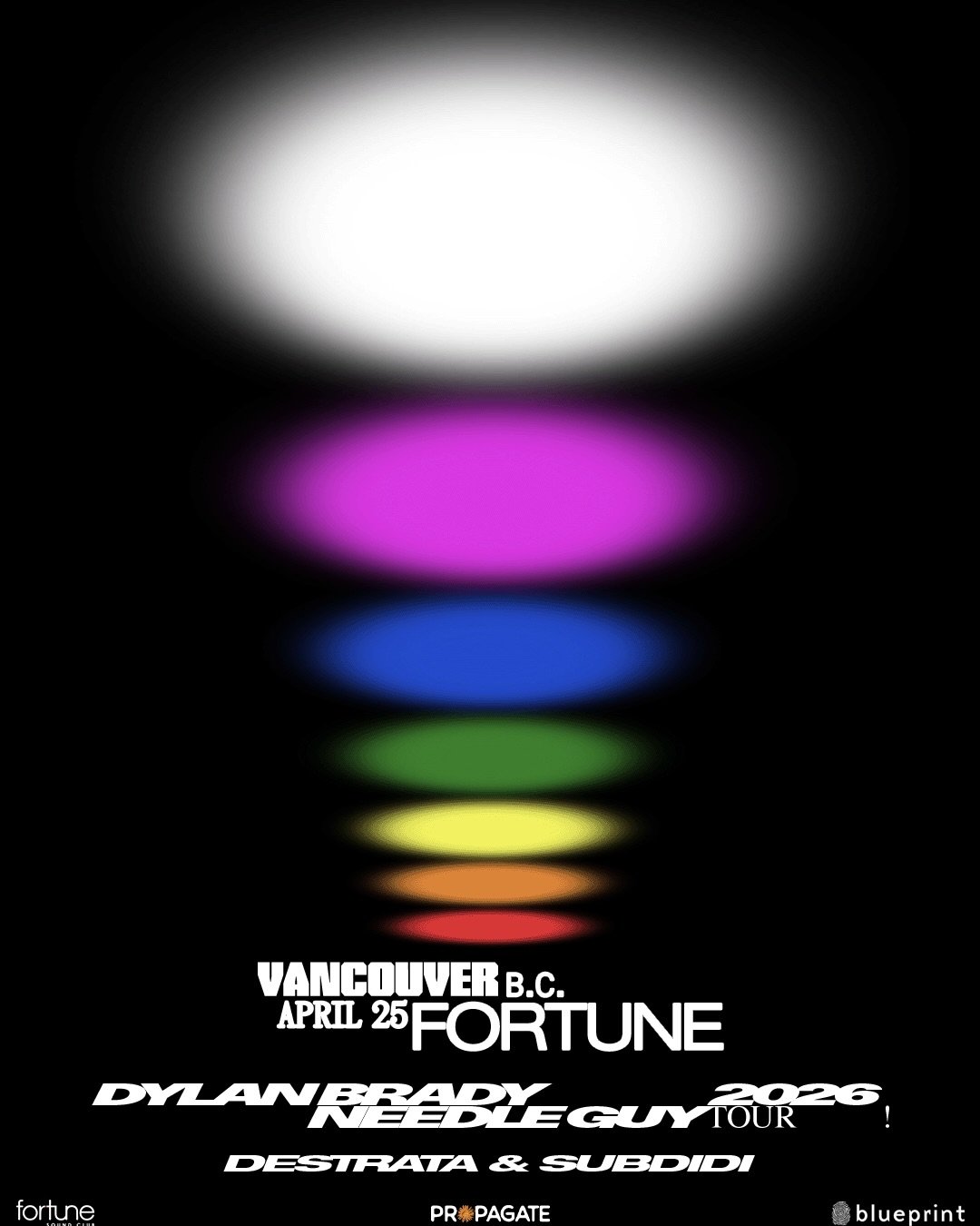 SUPPORT ADDED 🪡 In just one weeks time, @dylanbrady will be gracing the #FortuneSound Stage as he brings the Needle Guy Tour to Vancouver on April 25, along with support from @destrata.dj and @subdidi. Youll want to arrive early and stay late for th