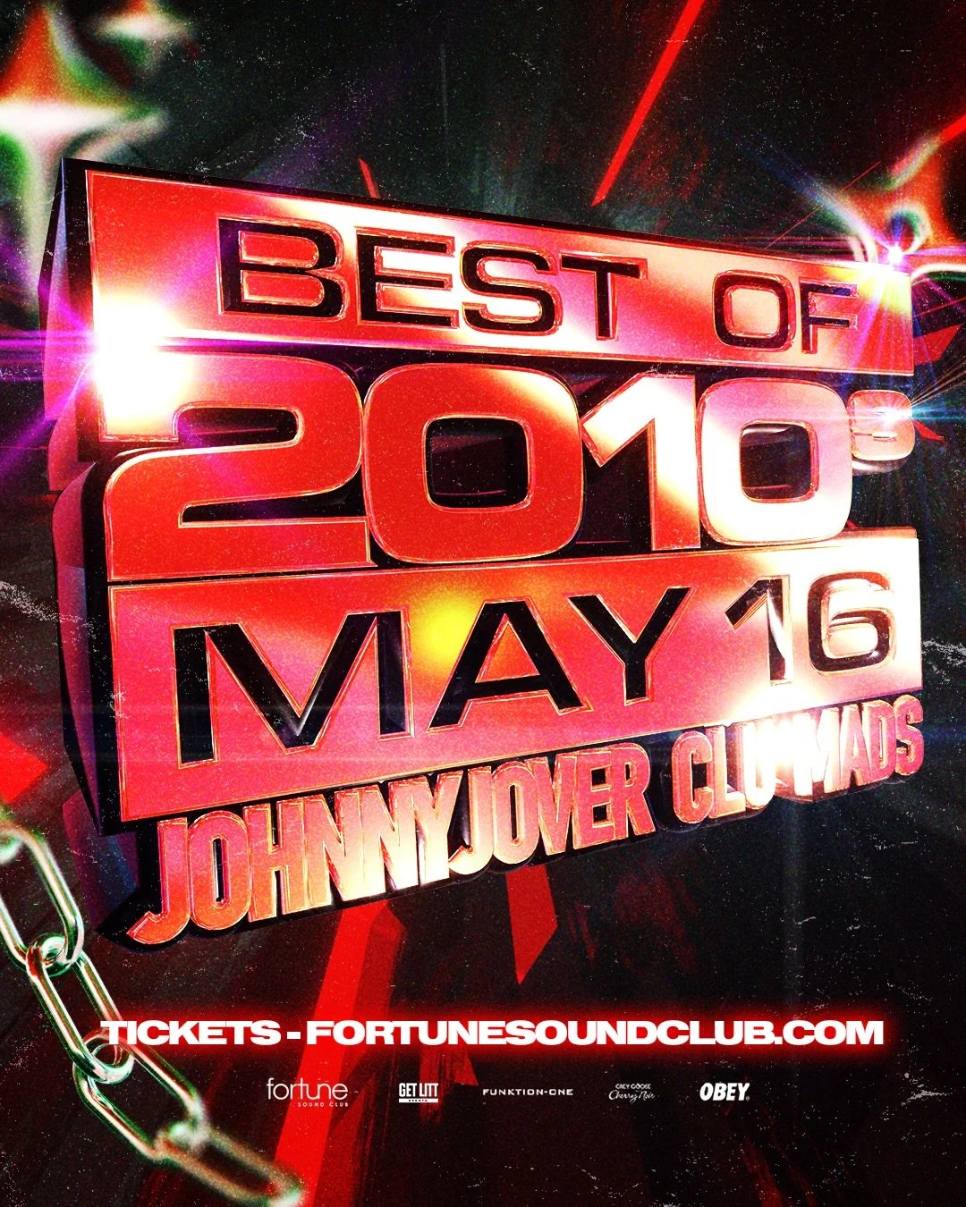 ⏮️ BEST OF 2010&rsquo;s 💽↩️🪩

The biggest club HITS from 2010&ndash;2020 only

Long Weekend Sat. May 16

Featuring @johnnyjover @francisneil @madeleinemeier 

Limited FREE RSVP - fortunesoundclub.com