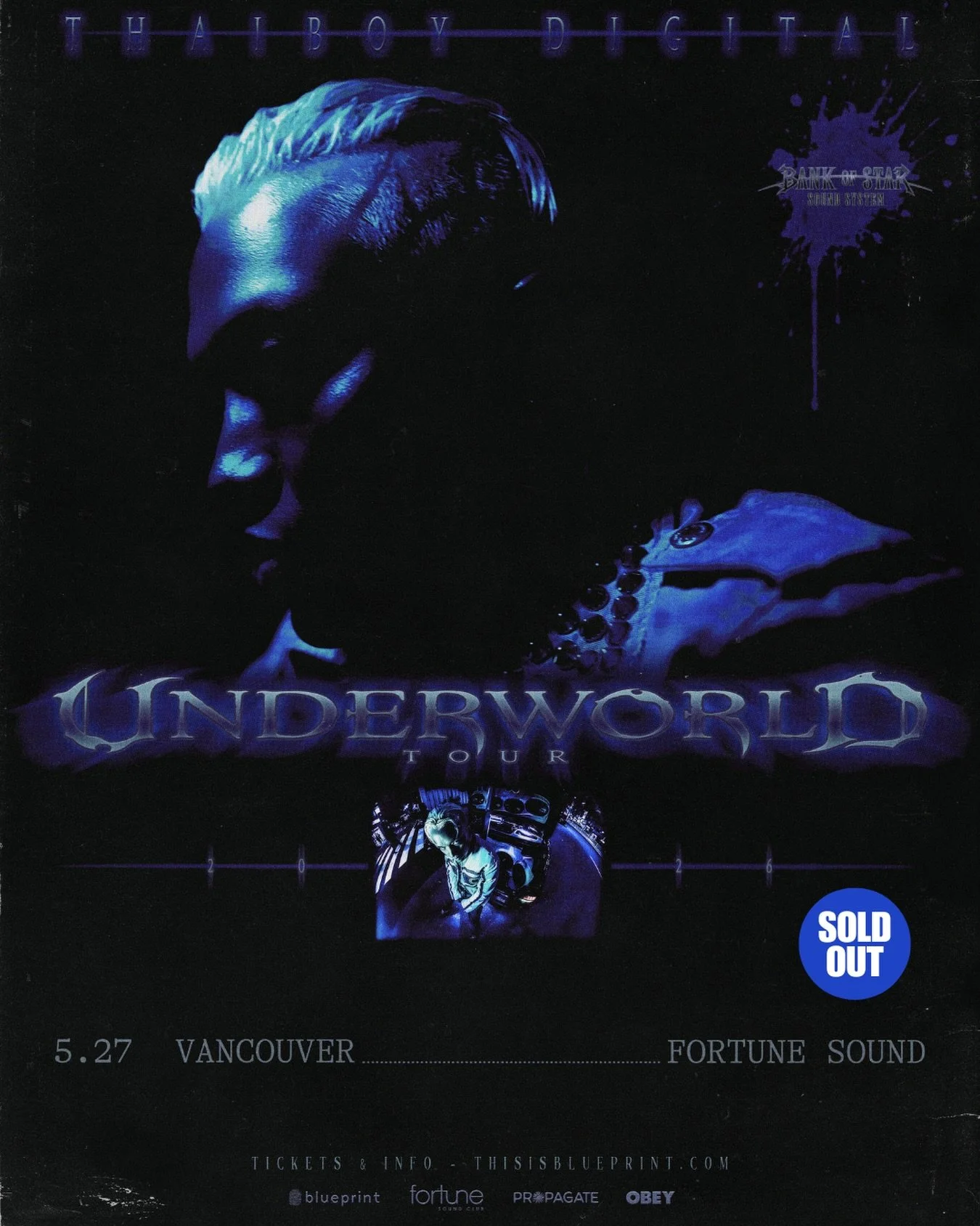 TONIGHT 🚨 @bigthaiboy touches down in Vancouver as he brings his &ldquo;Underworld Tour&rdquo; to #FortuneSound TONIGHT. Advance tickets are fully sold out, youll want to arrive early for this one. Very limited tickets available at the door, first c