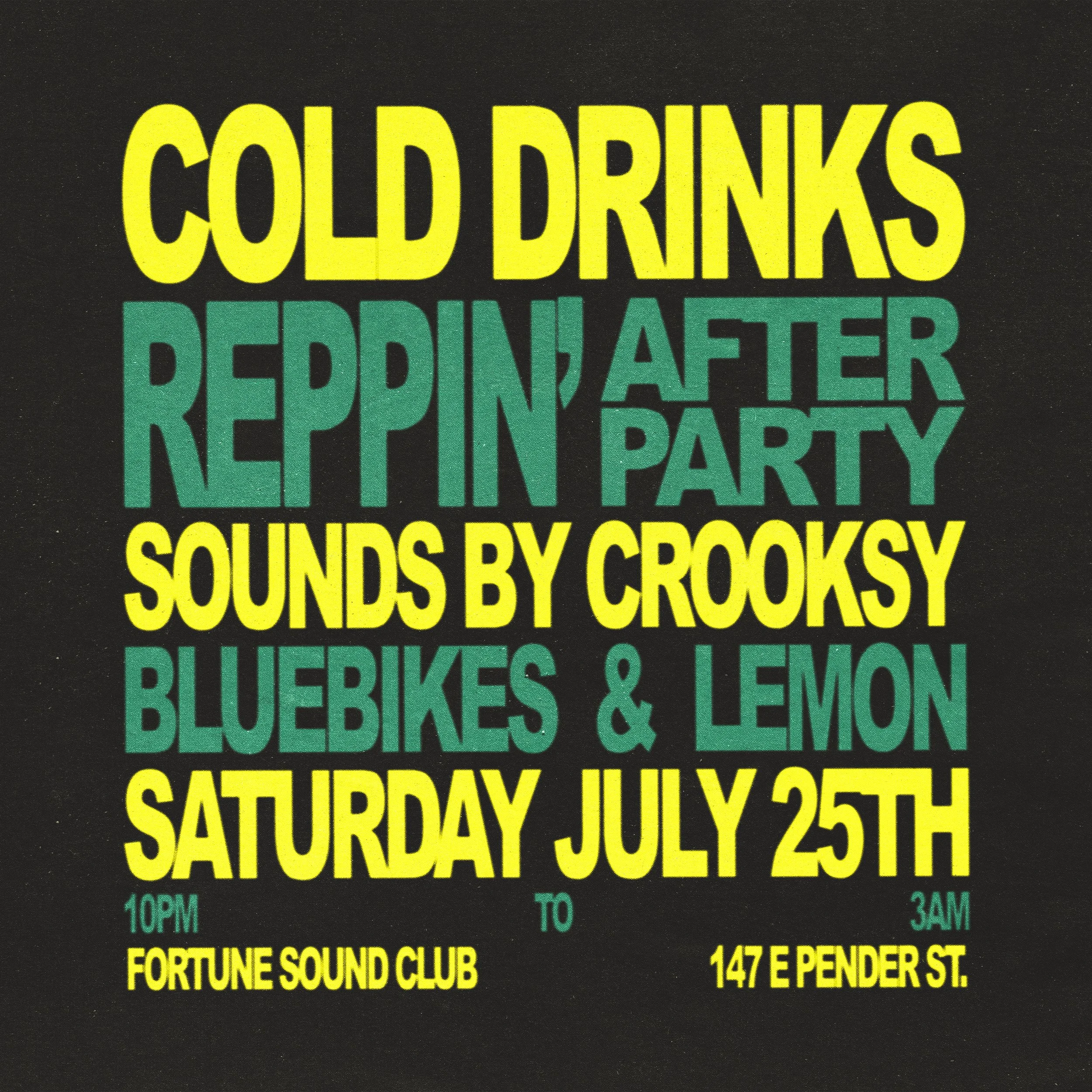 COLD DRINKS AT WYA? SATURDAYS