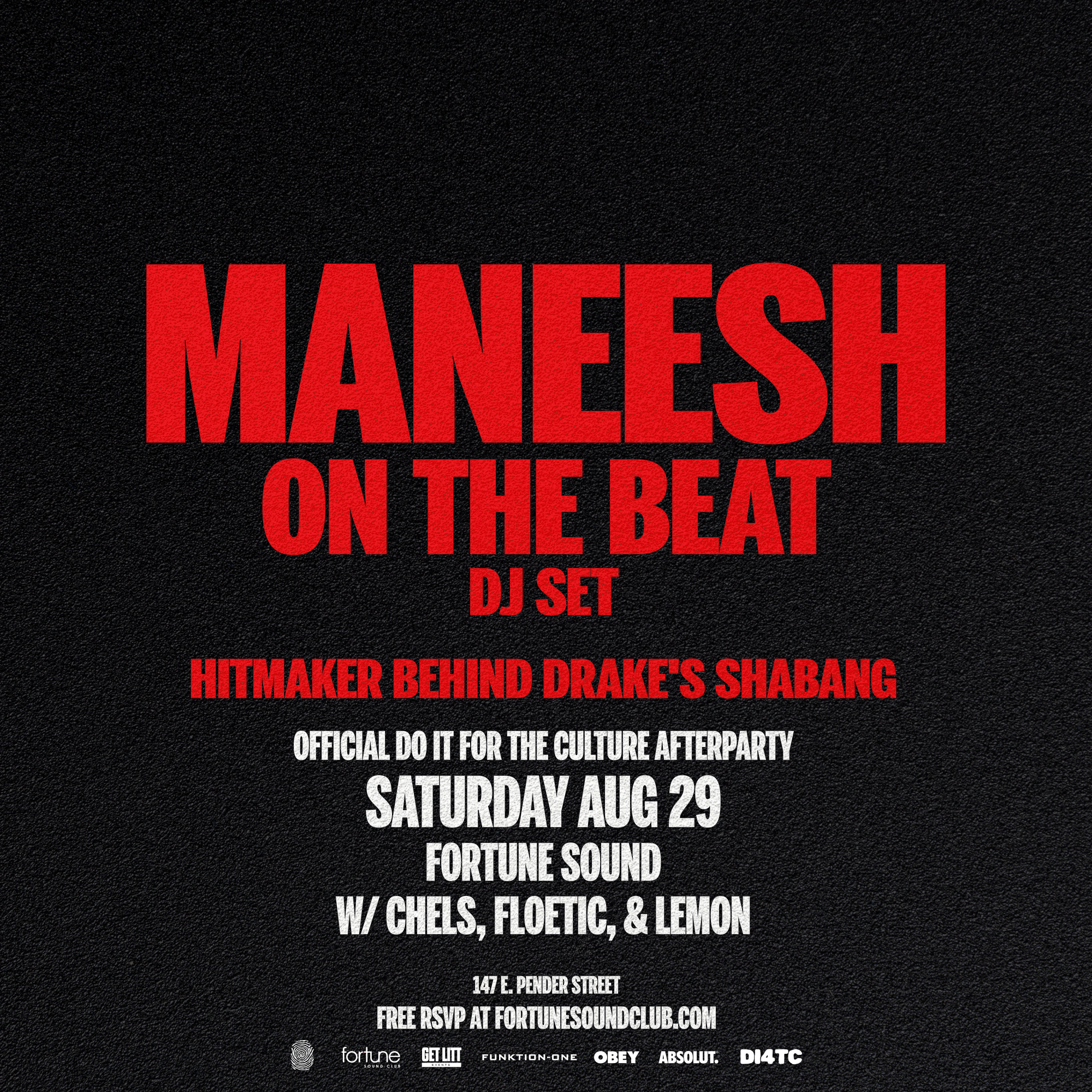 MANEESH (ON THE BEAT) X DIFTC AFTER PARTY