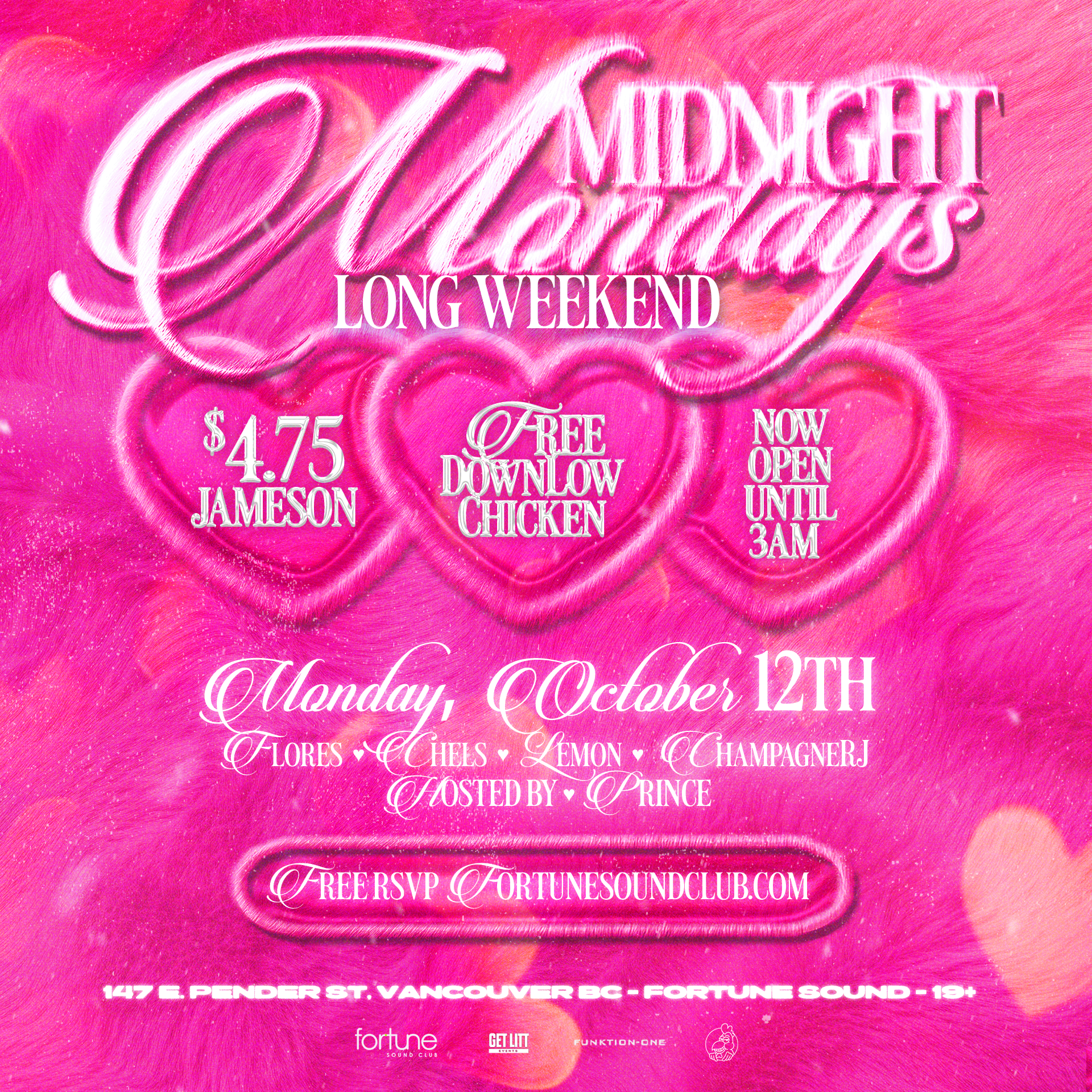 MIDNIGHT MONDAYS LONG WEEKEND 