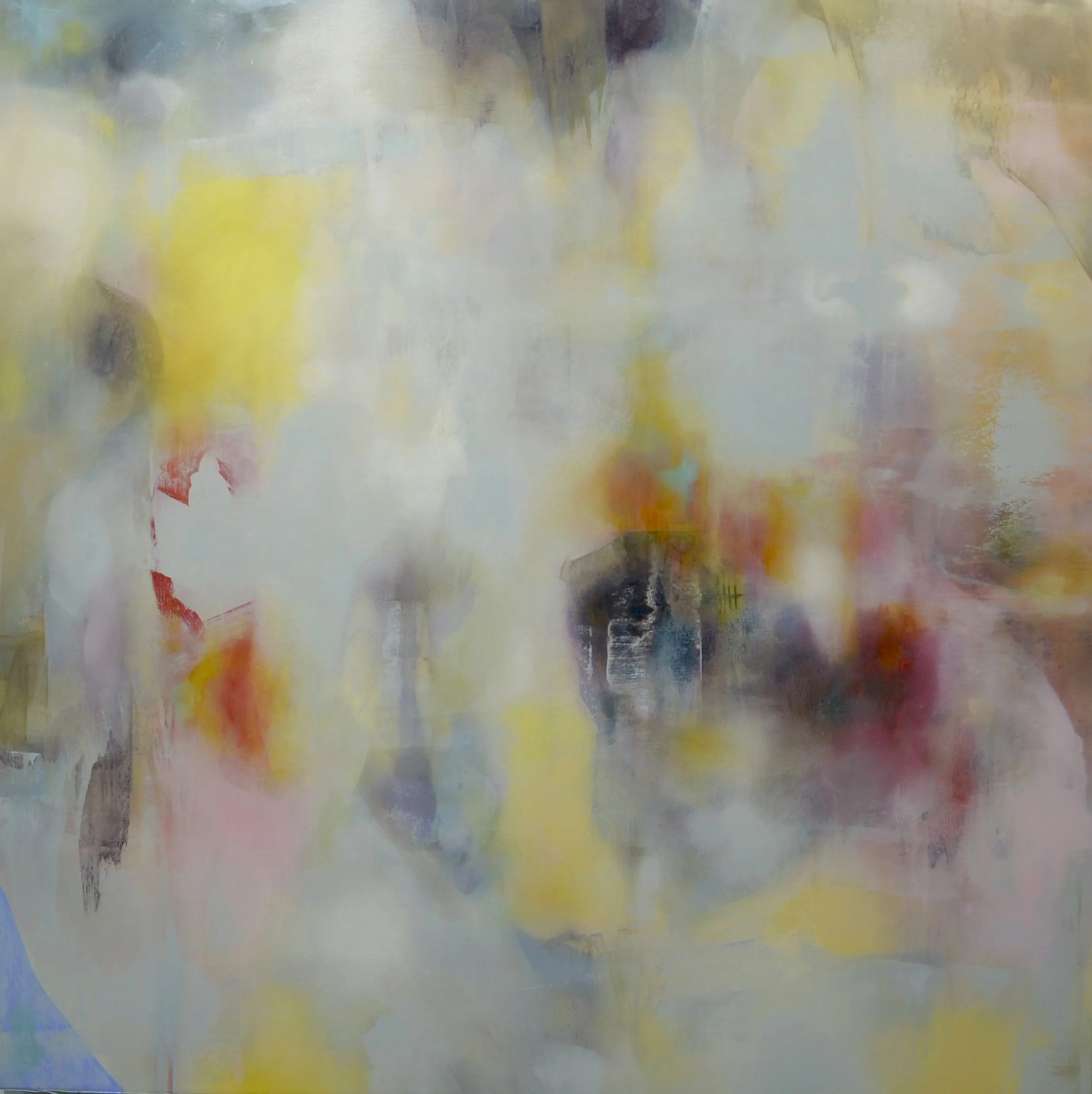 Gently Barely, H36" x W36", oil on panel