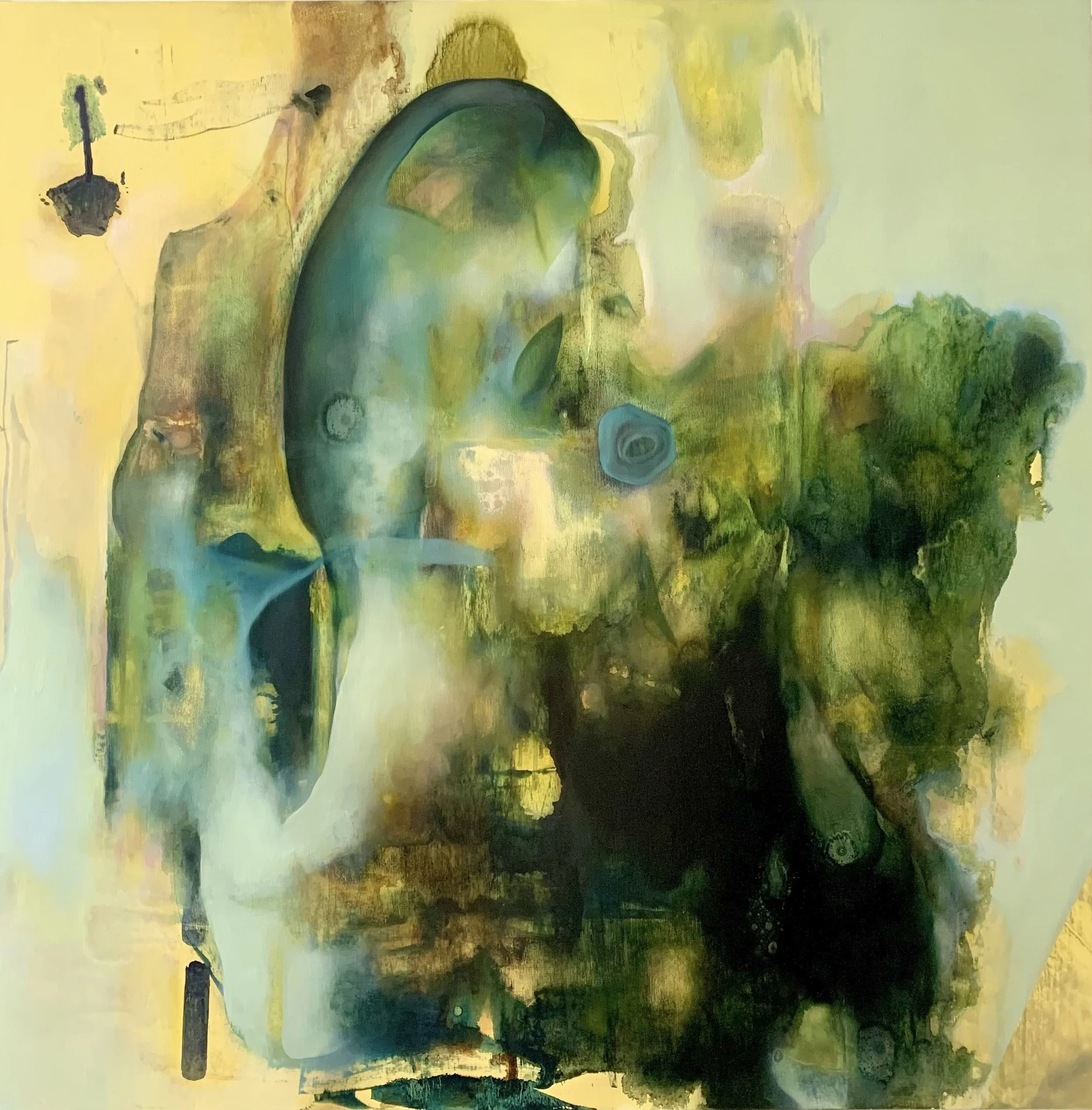 Things Hang Together, 36"x 36", oil on panel, $1620.00