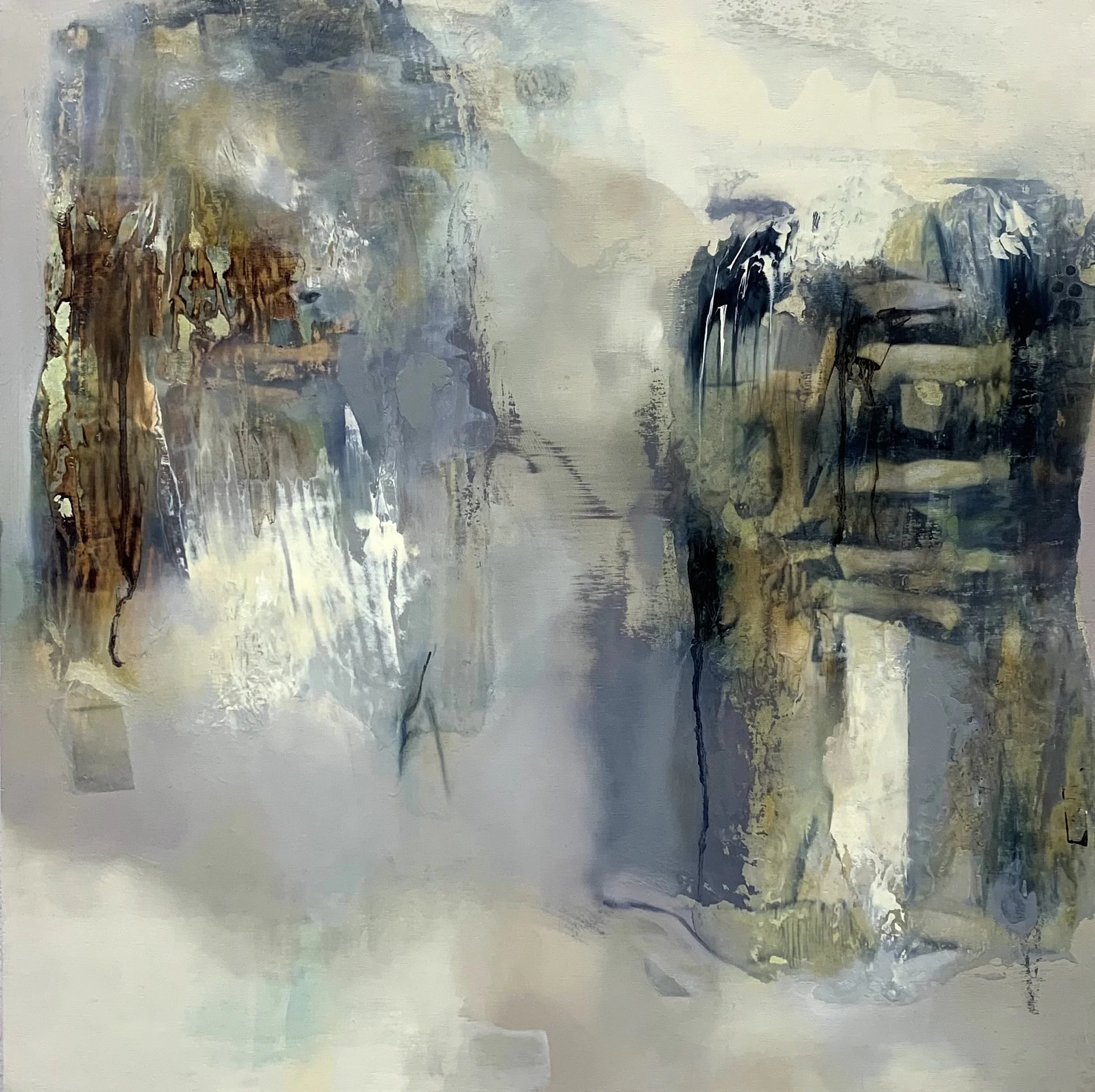 how did they know about that, H24" x W24", photo transfers & oil on panel