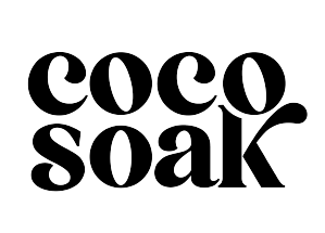 Logo design for CocoSoak, a wellness brand creating coconut-based soaking and self-care products for moms and babies. 